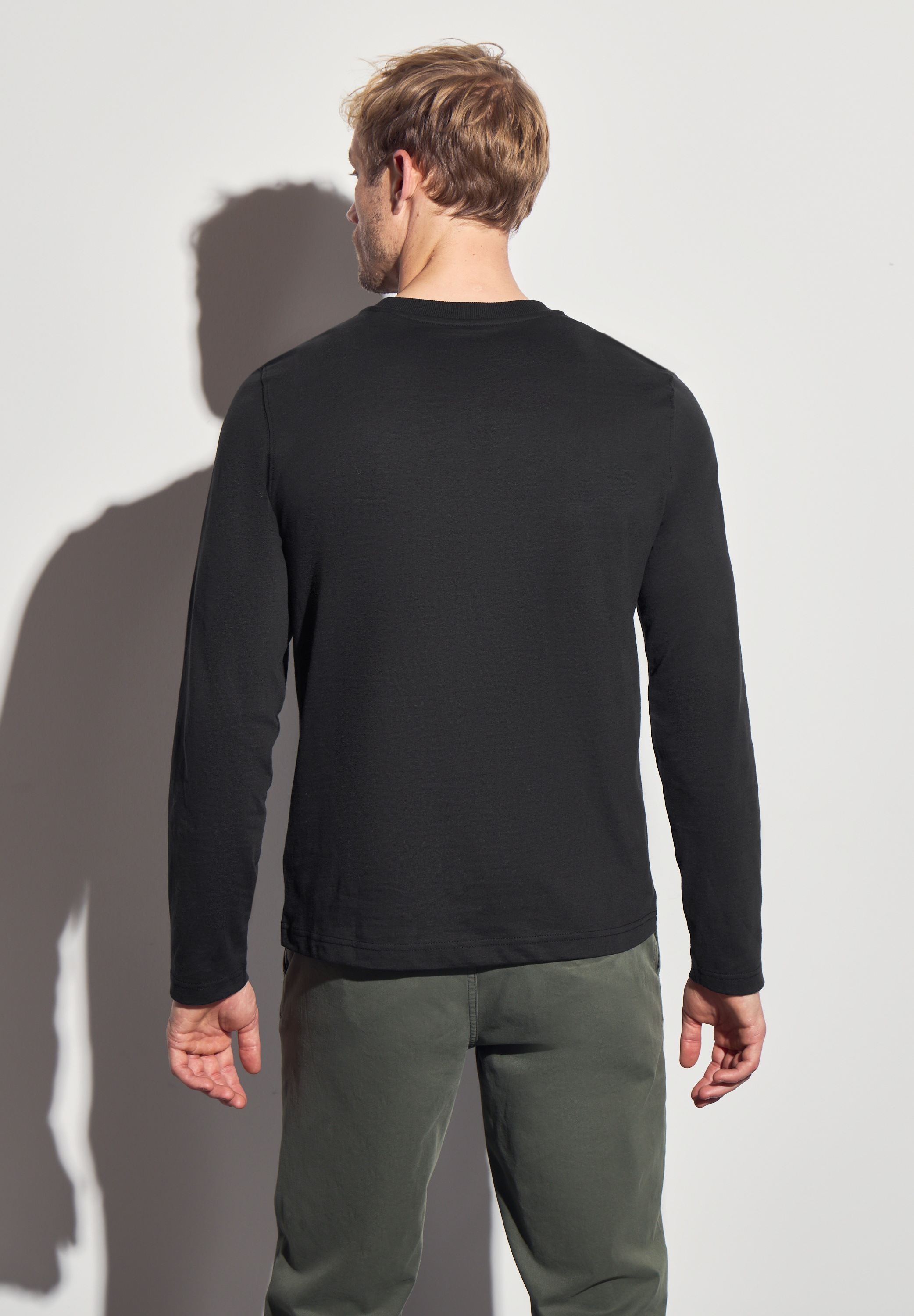 STREET ONE MEN Langarmshirt, aus reiner Baumwolle günstig online kaufen