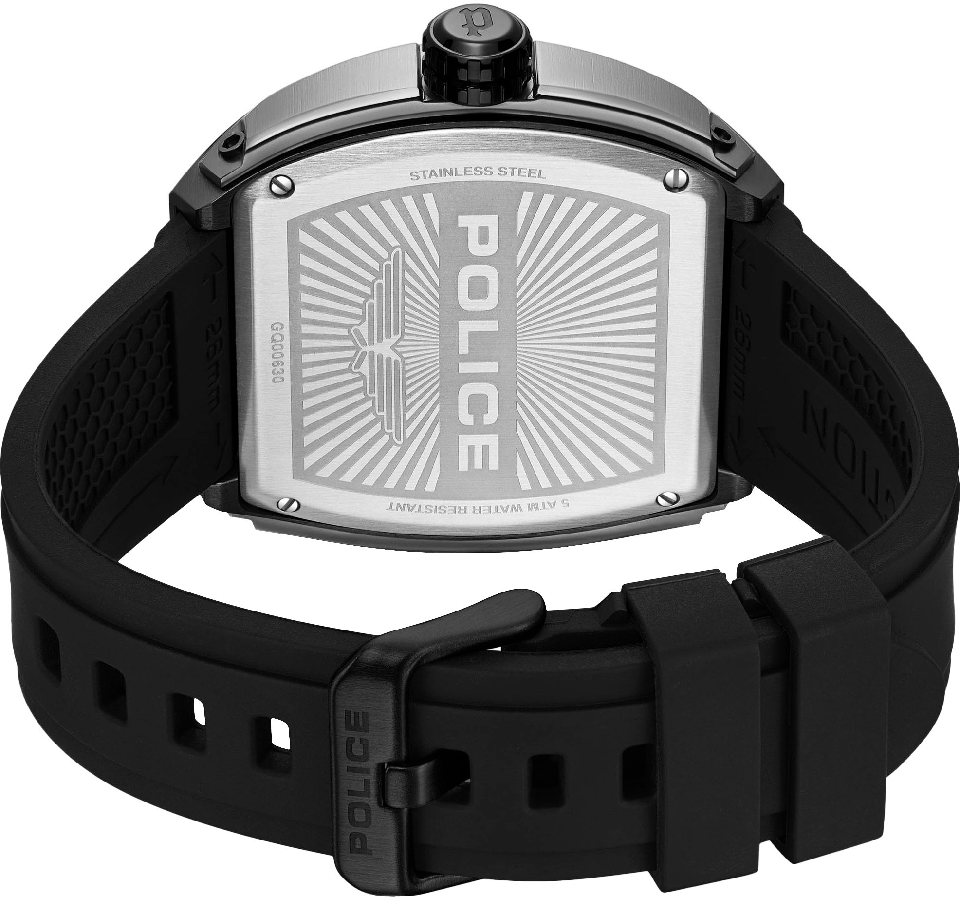Police Multifunktionsuhr »FLASH«, Quarzuhr, Armbanduhr, Herrenuhr, Silikonarmband, analog