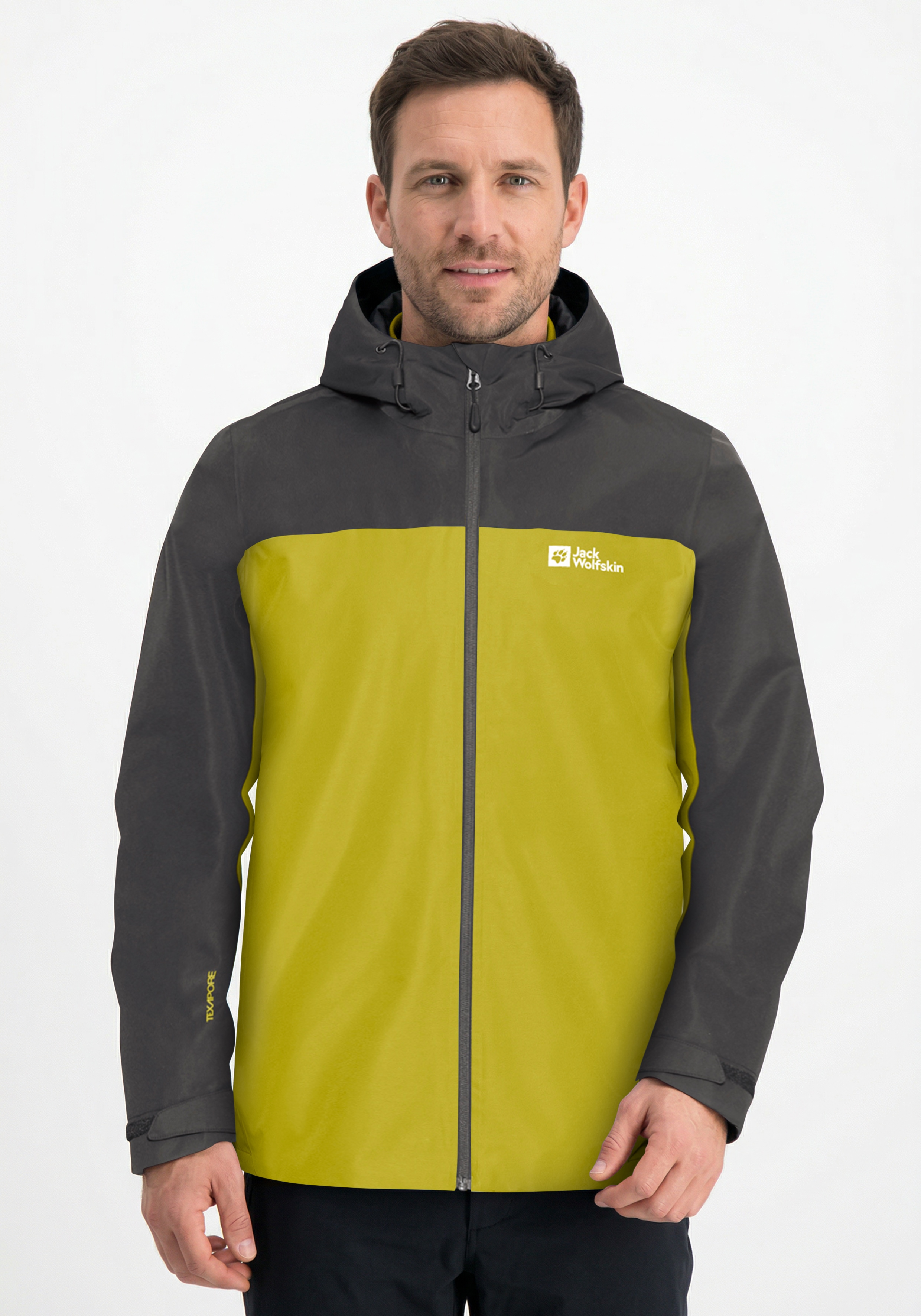 Jack Wolfskin 3-in-1-Funktionsjacke "TAUBENBERG 3IN1 JKT M" mit Kapuze mit Außenjacke und Innenjacke, wasserdicht, winddicht