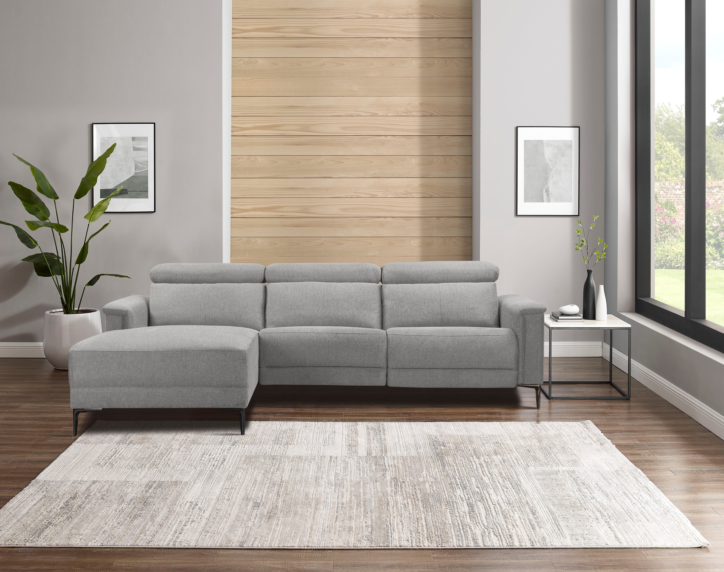 Home affaire Ecksofa "LUND, L-Form, 261cm, man. o. elektr. Relaxfunktion (m günstig online kaufen