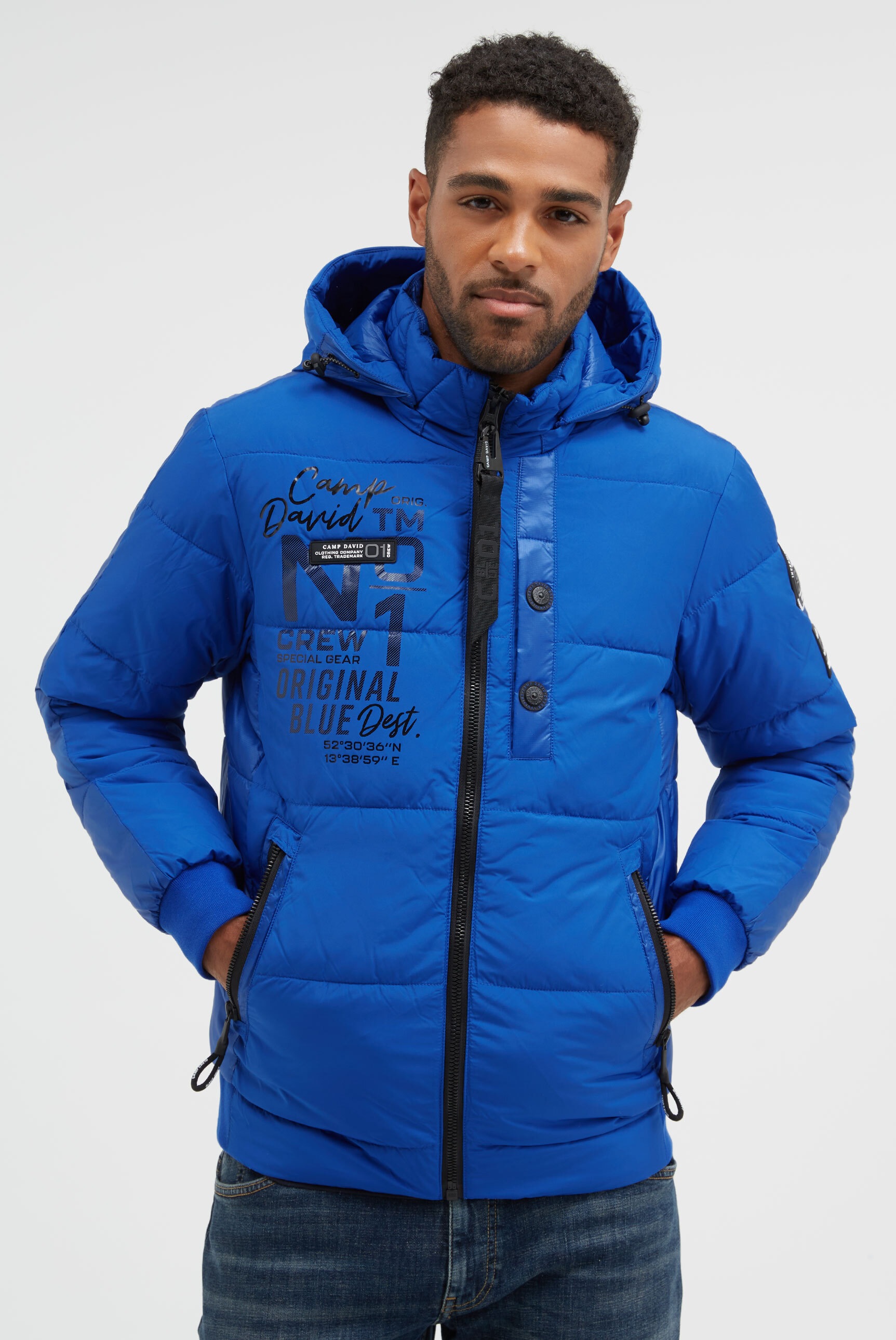 CAMP DAVID Winterjacke mit Kapuze mit Innentaschen günstig online kaufen