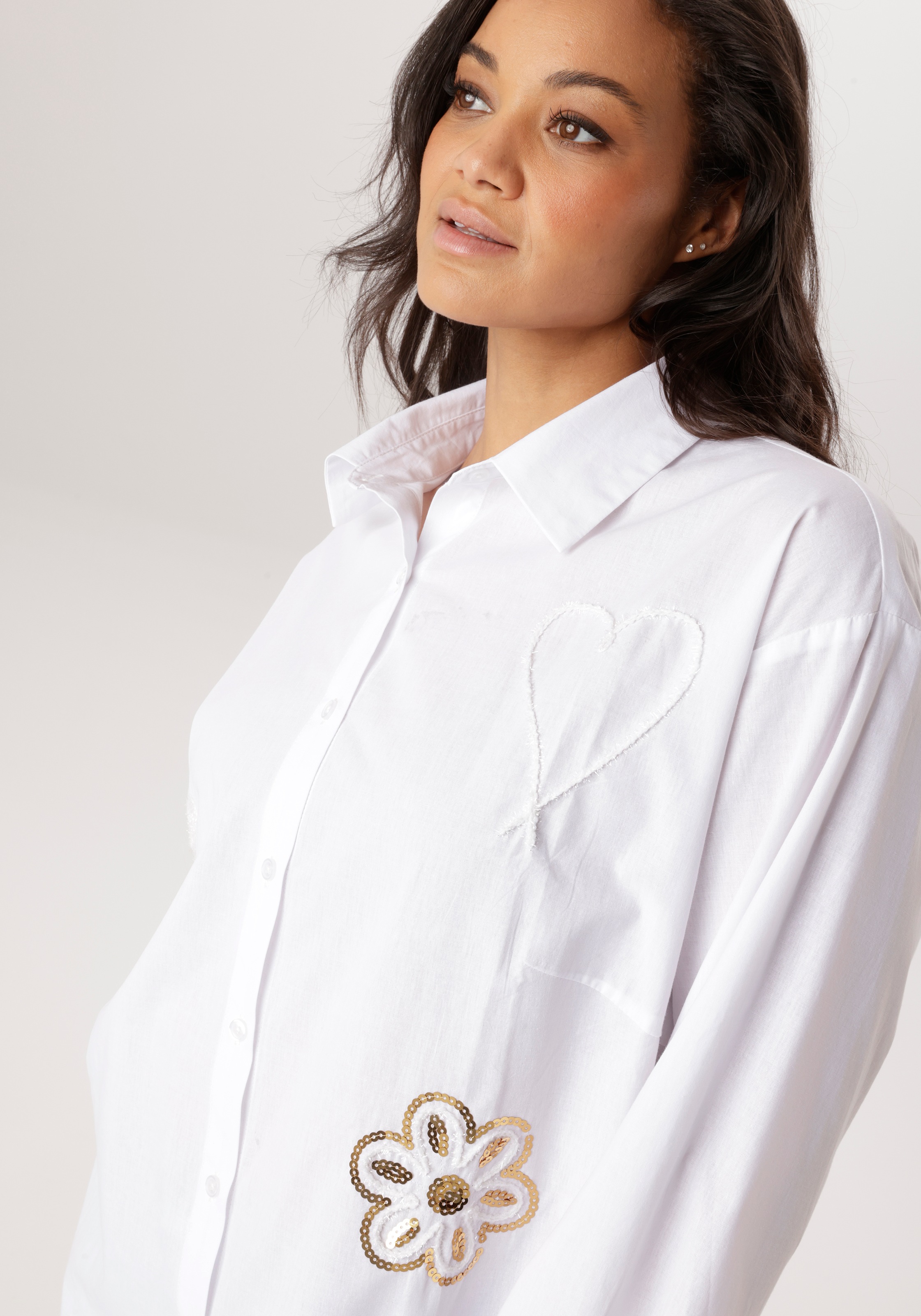 Thumbnail - Aniston PLUS Hemdbluse mit edlen Applikationen - NEUE KOLLEKTION