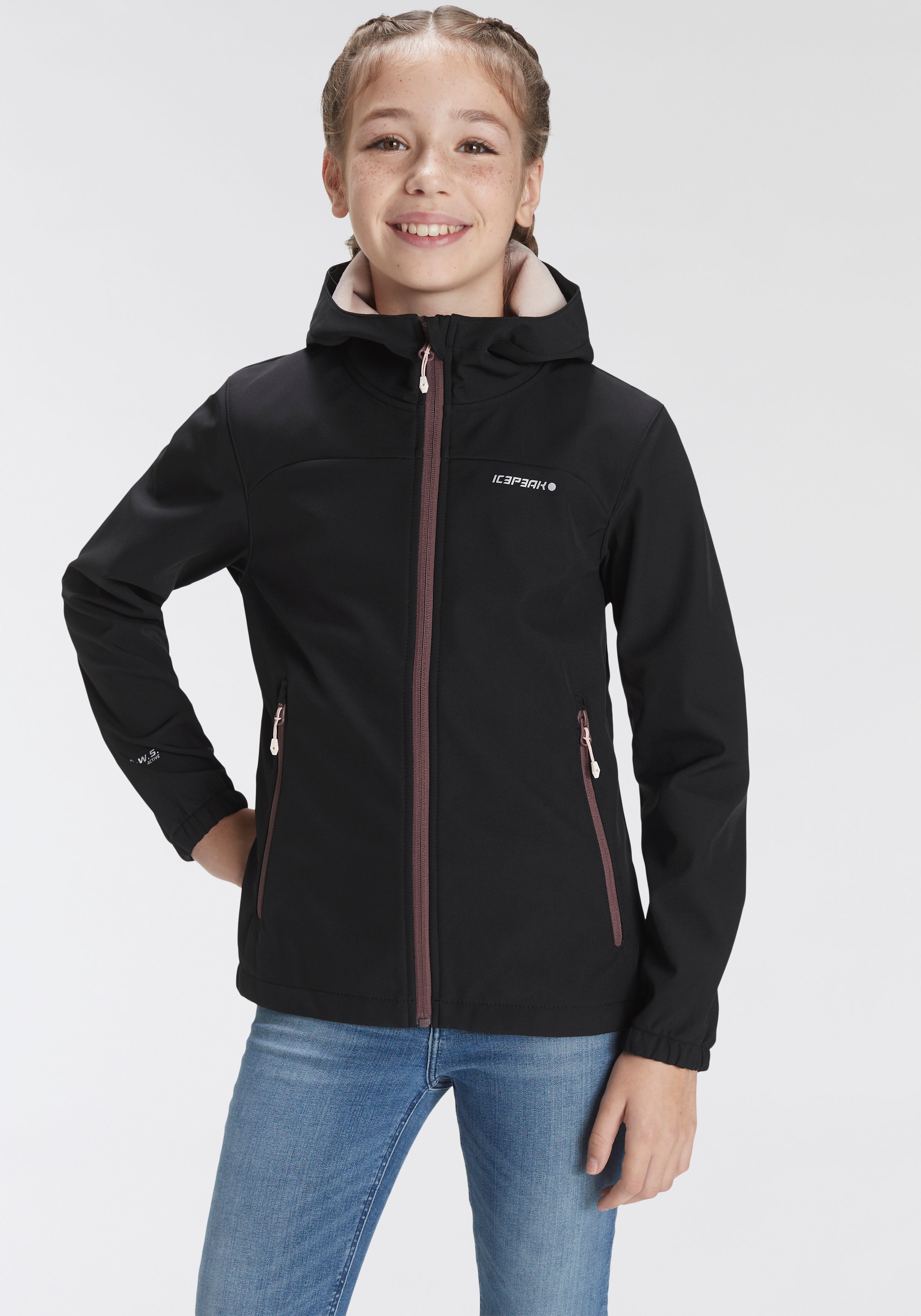 Icepeak Softshelljacke "KULM JR", (1 St.), mit Kapuze günstig online kaufen