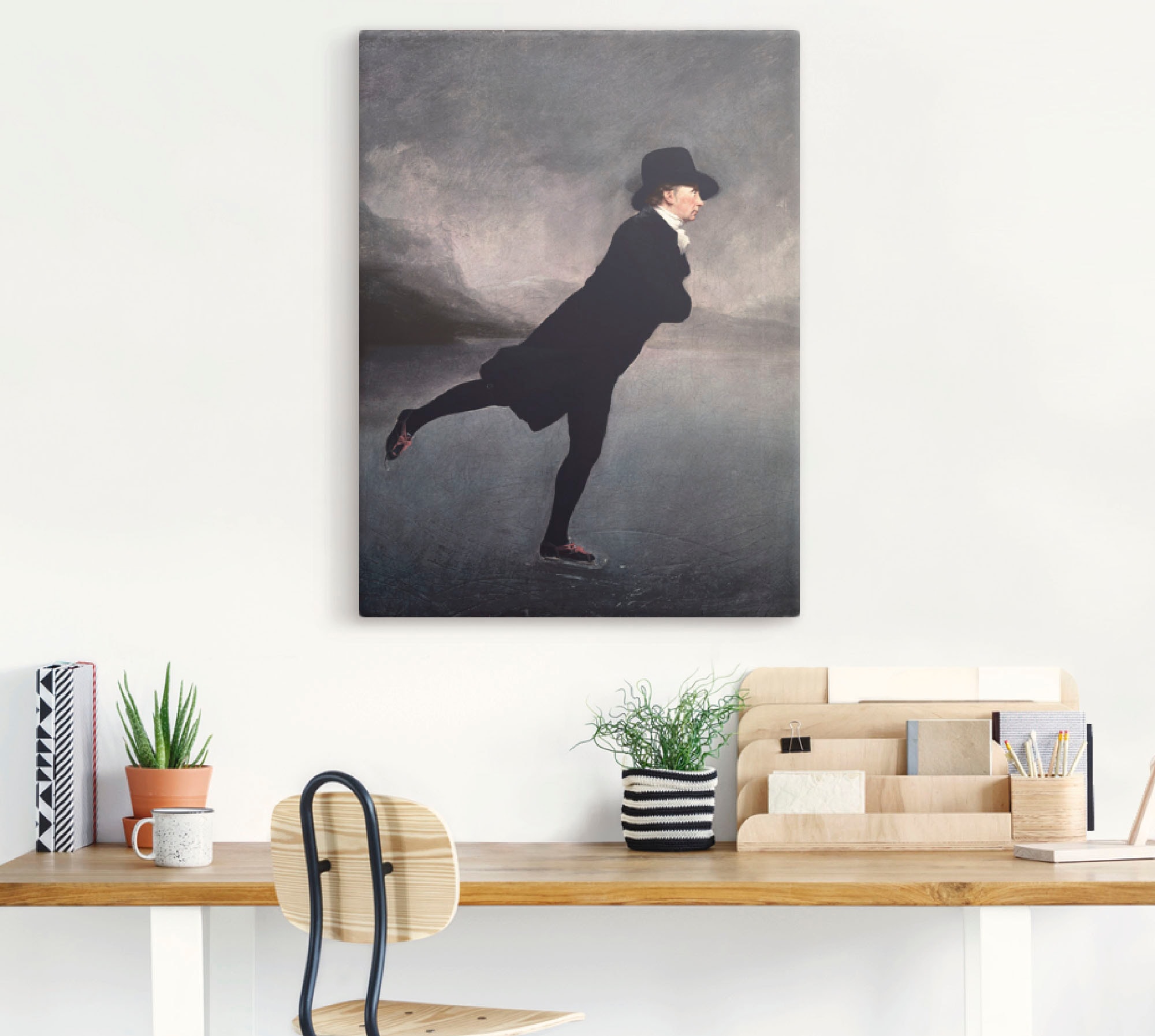 Artland Wandbild »Pfarrer Robert Walker beim Eislaufen«, Mann, (1 St.), als Leinwandbild, Poster in verschied. Größen