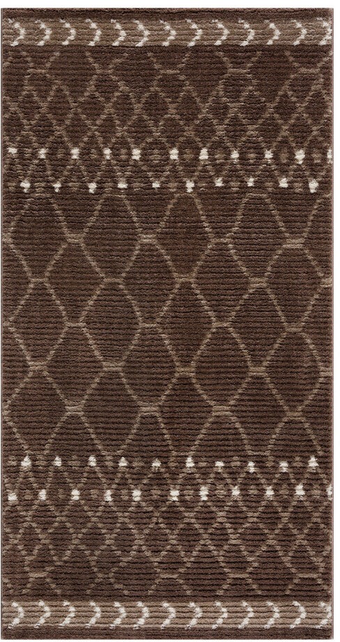Teppich CARPET CITY "April 2312", braun, B:80cm H:10mm L:150cm, Polyester, Teppiche, Teppich, Läufer, weich durch Microfaser, Boho Ethno Look, Wohnzimmer 2