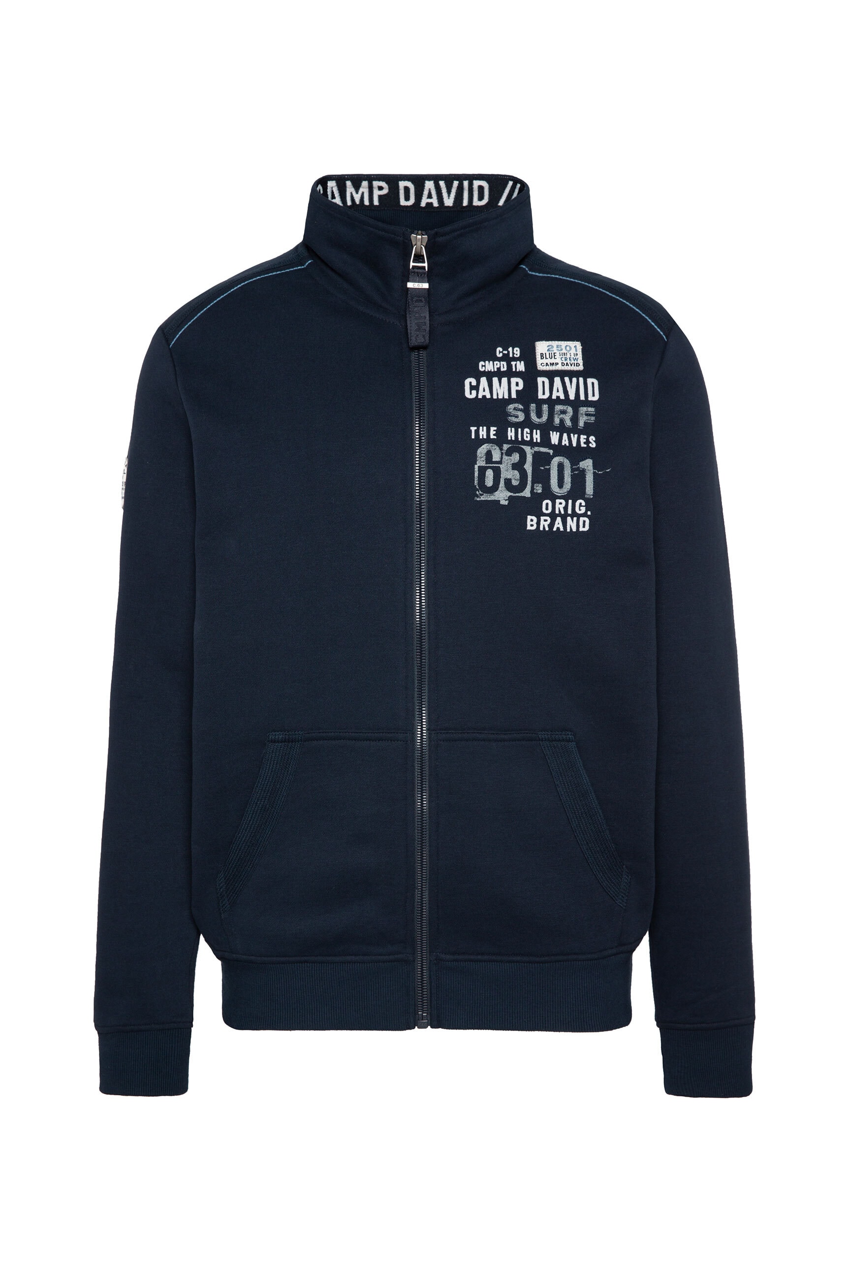Sweatjacke Strickjacke Camp David CAMP DAVID Sweatjacke Mit