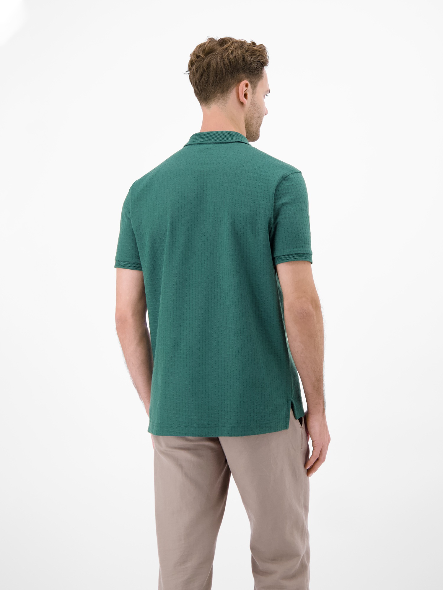 LERROS Poloshirt "Poloshirt mit Reißverschlusskragen in Strukturqualität" günstig online kaufen