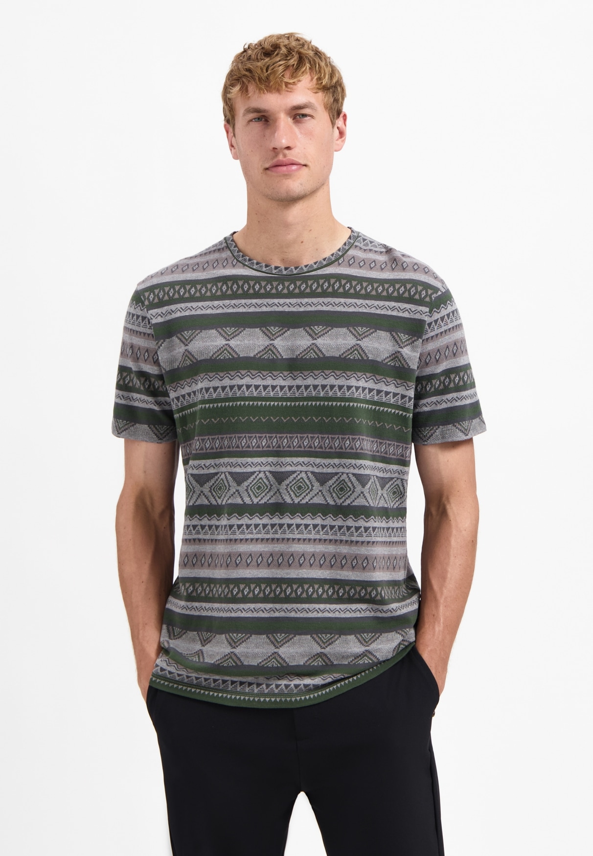 NO EXCESS T-Shirt "No Excess Jacquard-T-Shirt" günstig online kaufen