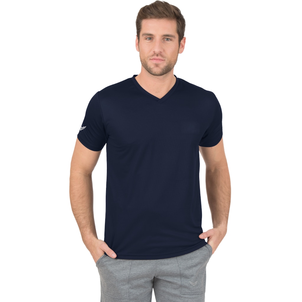 Trigema T-Shirt »TRIGEMA V-Shirt COOLMAX®«, (1 tlg.)