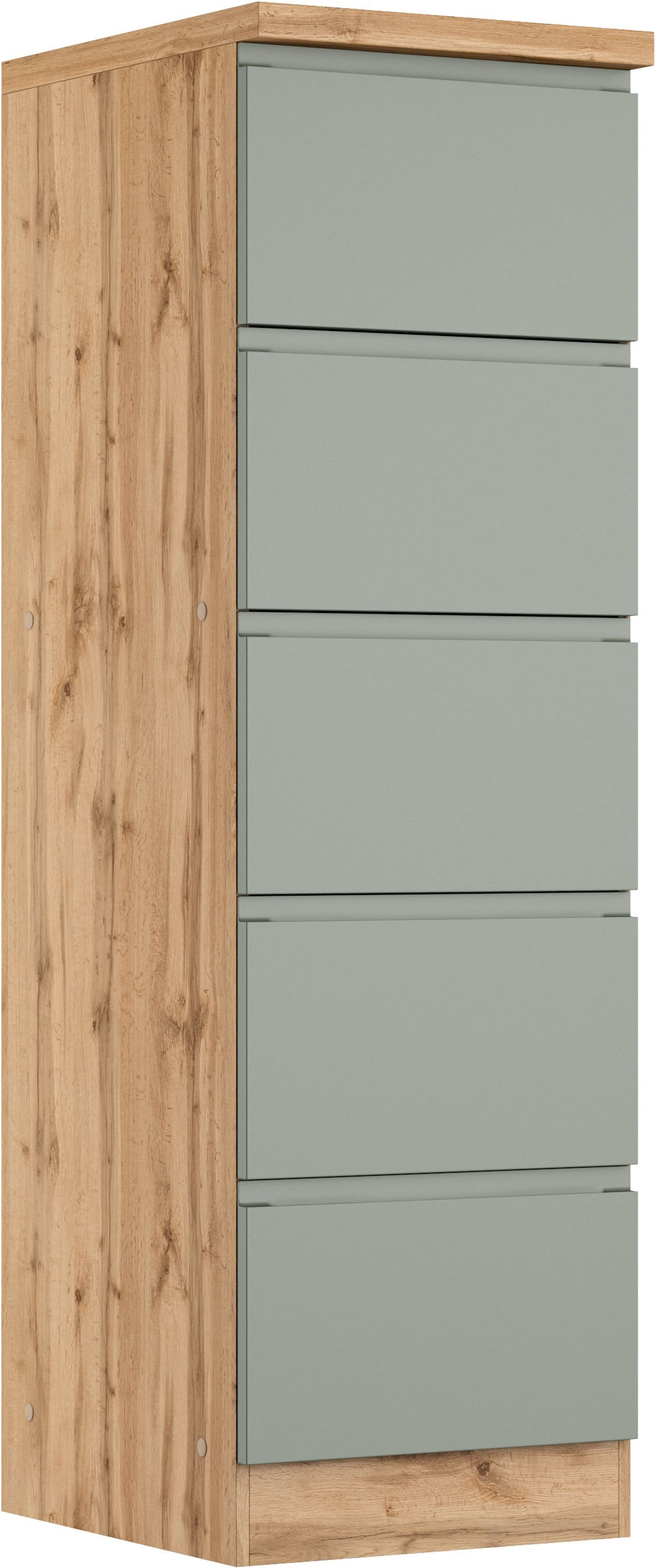 KOCHSTATION Vorratsschrank "KS-Virginia,neu in verbesserter Ausführung" Stauraum, Softclose, mit CPL-Arbeitsplatte, Breite 60 cm, 5 Auszüge, Soft-Close-Funktion