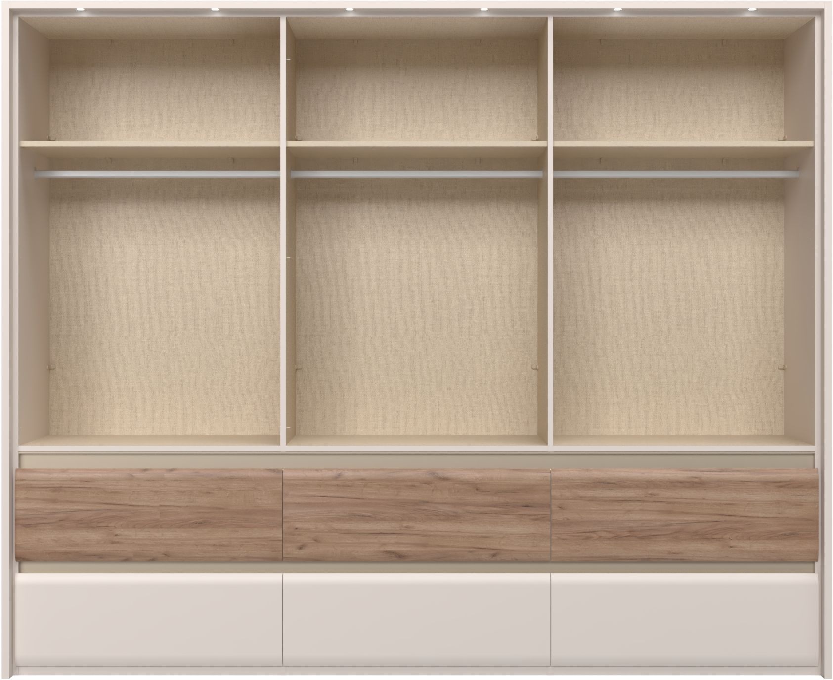 Thumbnail - Places of Style Kleiderschrank "Invictus, UV lackiert, kratzfest, FSC-zertifiziert, grifflose Optik", (abgerundete Schub...