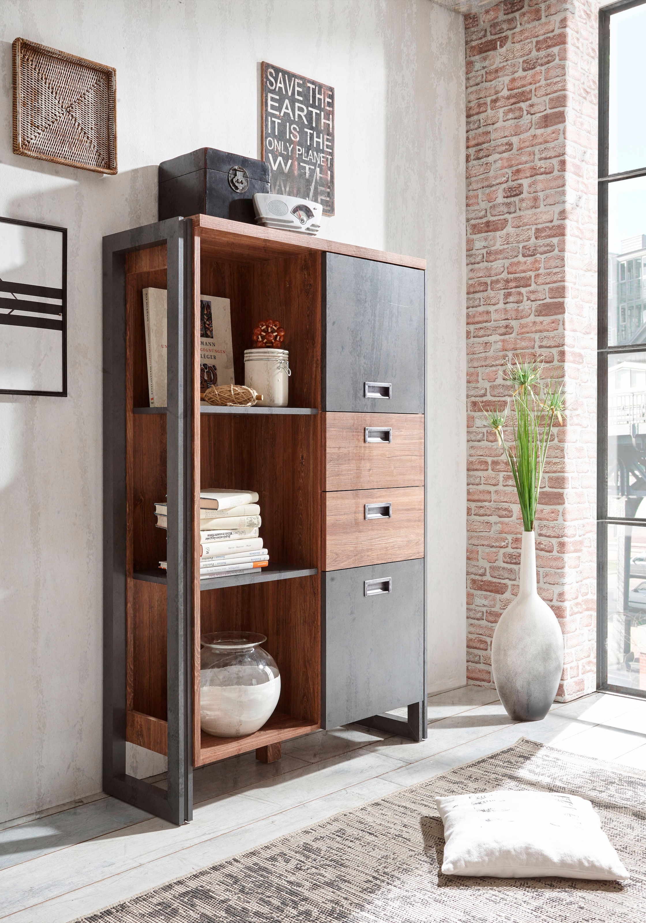 Home affaire Highboard »Detroit«, Höhe 140 ca. cm