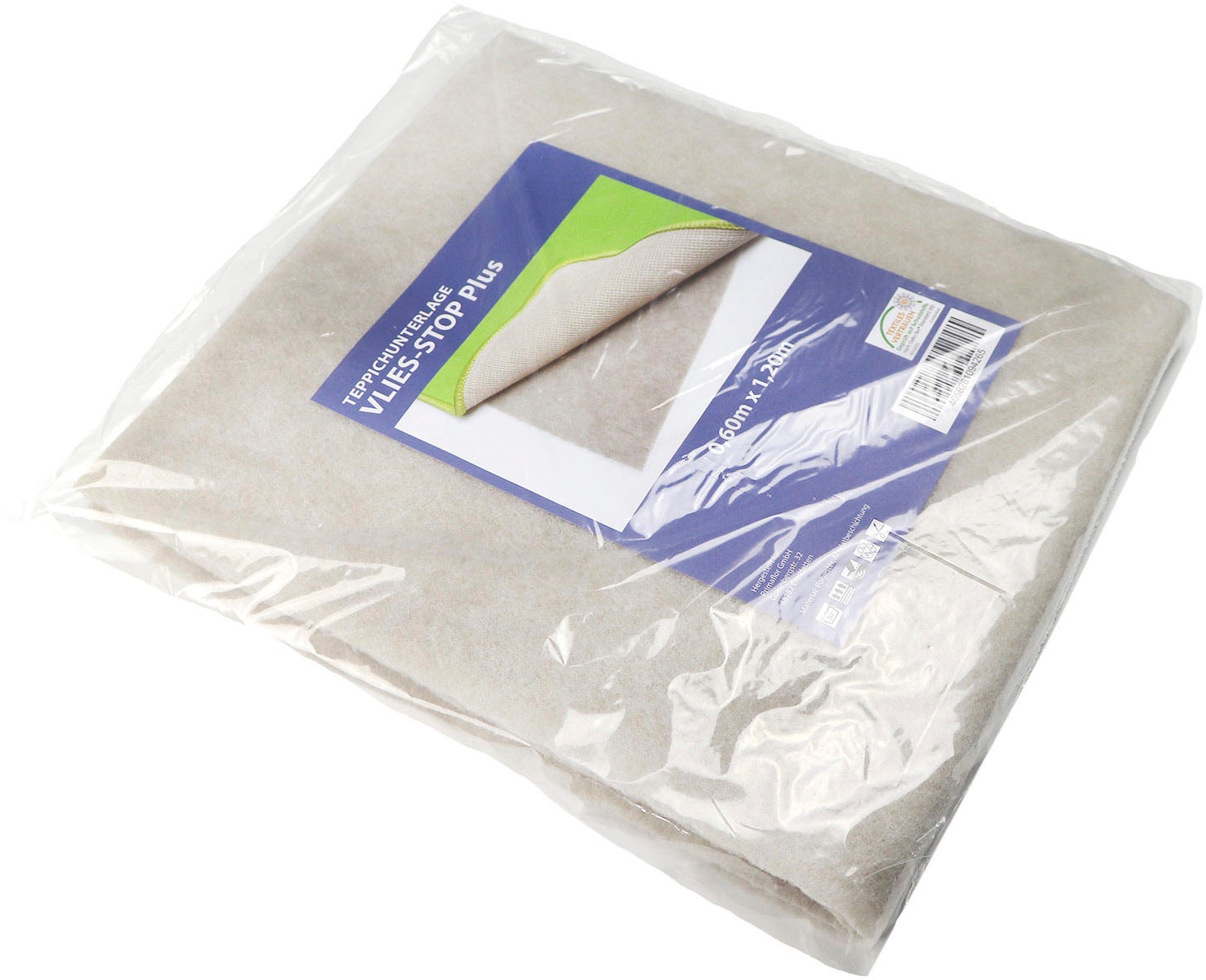 Teppichunterlage "VLIES-STOP PLUS, Made in Germany", beige, B:80cm H:3mm L:150cm, Polyester, PRIMAFLOR-IDEEN IN TEXTIL, Teppichunterlagen, Teppichunterlage, Rutschunterlage aus Vlies mit Gleitschutz, individuell zuschneidbar 2