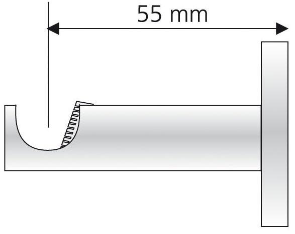 Liedeco Gardinenstangenhalter, (1 St.), für Gardinenstangen Ø 16 mm
