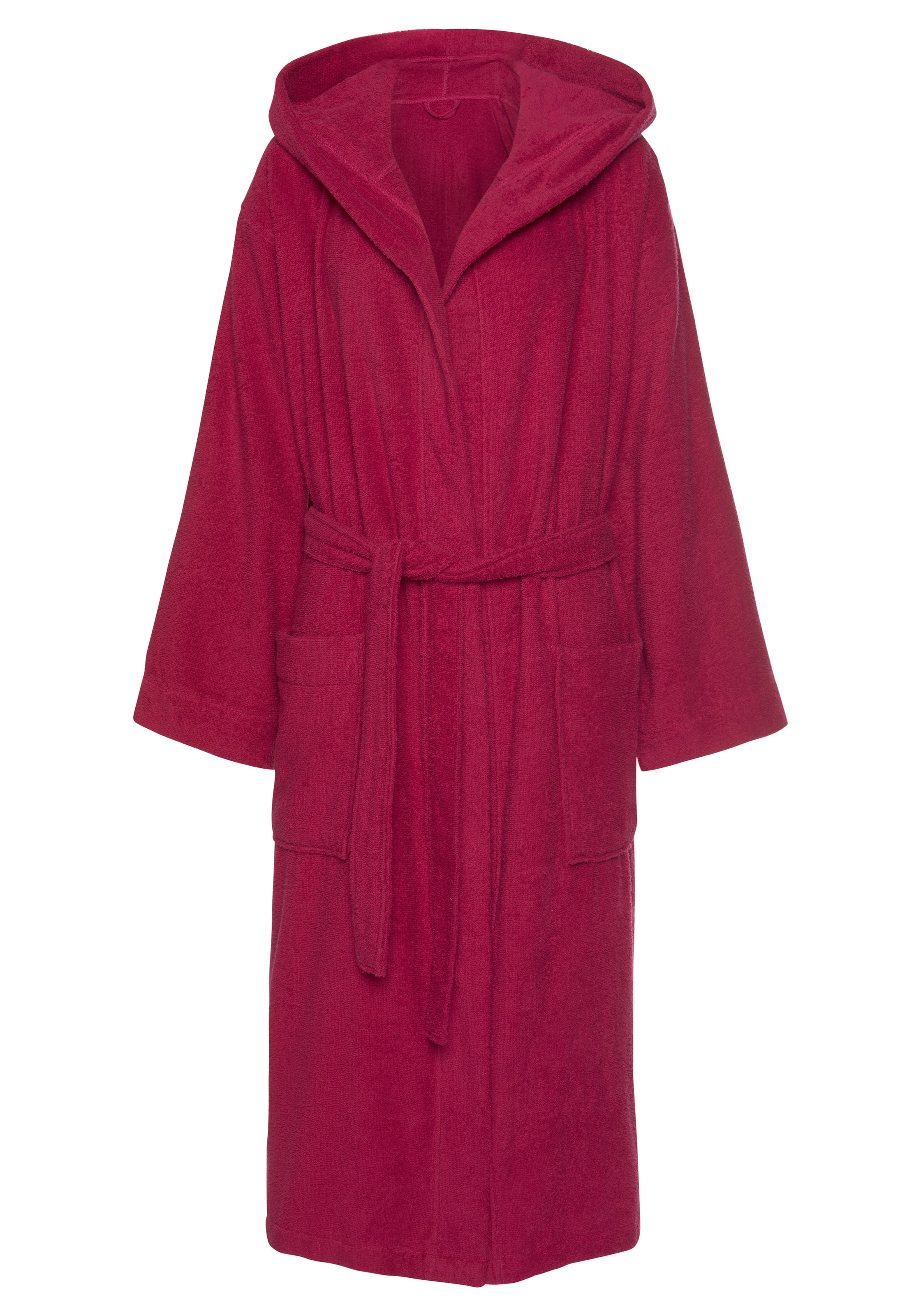 Bruno Banani Unisex-Bademantel »Robby, ideal für Sauna & Spa, Hotelbademantel, Morgenmantel«, (1 St.), Damen & Herren Bademäntel, Baumwolle, mit Taschen, Reise, Sauna, S-3XL