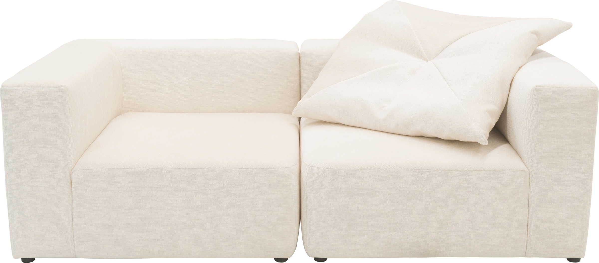 2-Sitzer HOME AFFAIRE "Utvik bestehend aus 2 Eckelementen", beige (creme), B:26cm H:69cm T:108cm, 100% Polyester, Sofas, bestehend aus einzelnen Modulen für individuelle Zusammenstellung 2