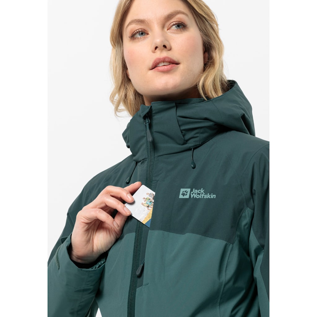 Jack Wolfskin 3-in-1-Funktionsjacke »FELDBERG 3IN1 JKT W«, (2 teilig), mit Kapuze