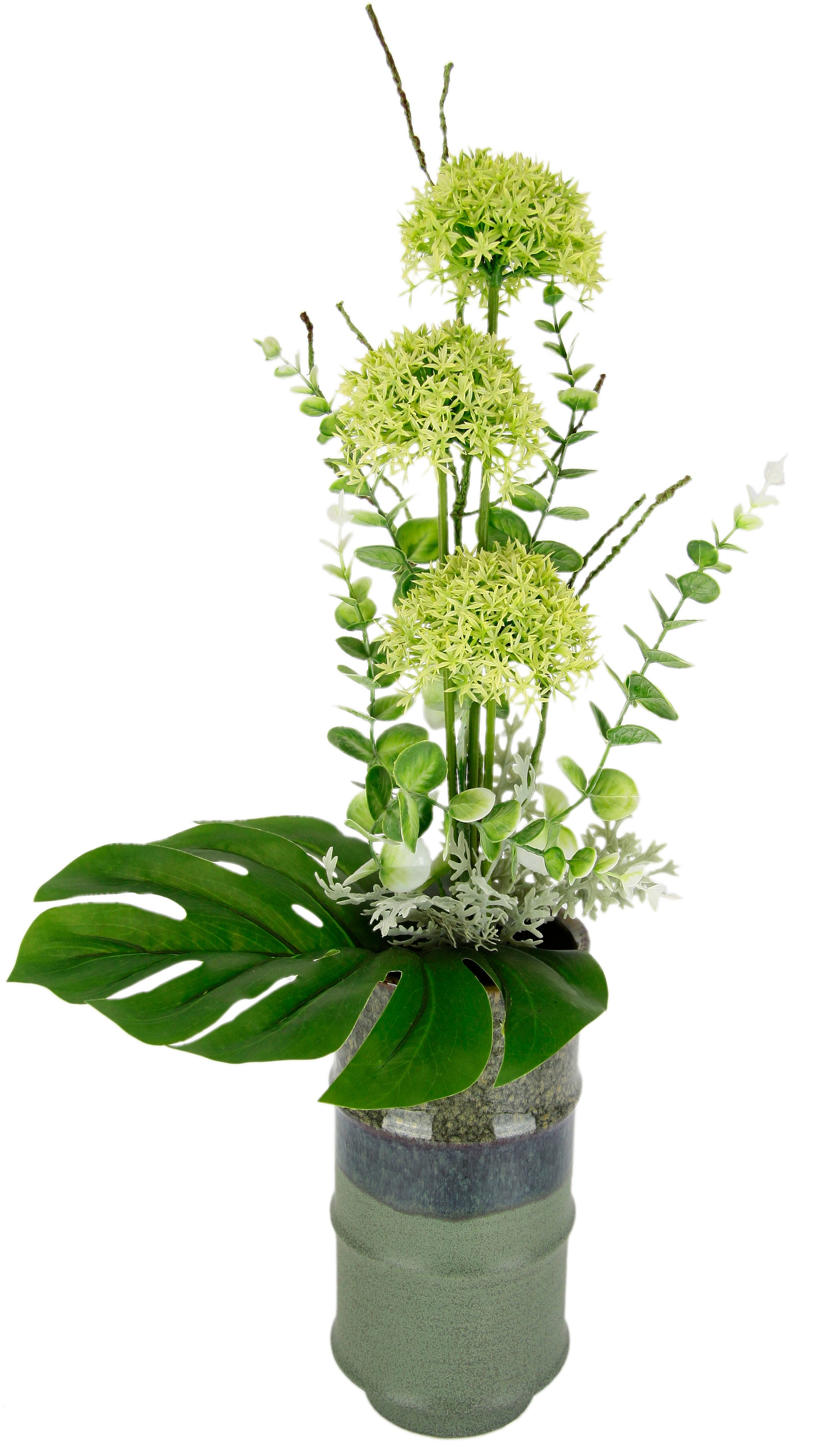 I.GE.A. Kunstblume »Allium«, In Vase aus Keramik exotisches  Kunstblumenarrangement bestellen | BAUR