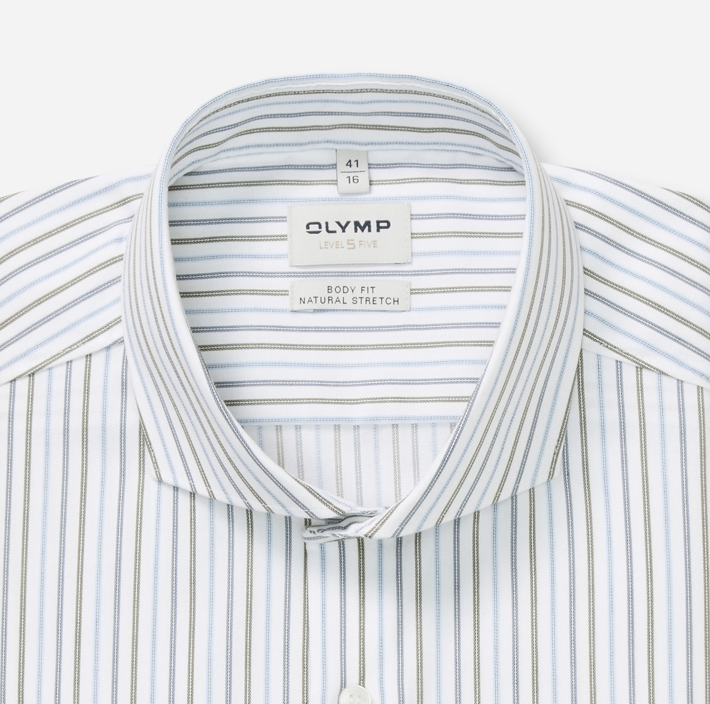 OLYMP Langarmhemd »Level Five« Businesshemd, body fit, Haifischkragen, gestreift