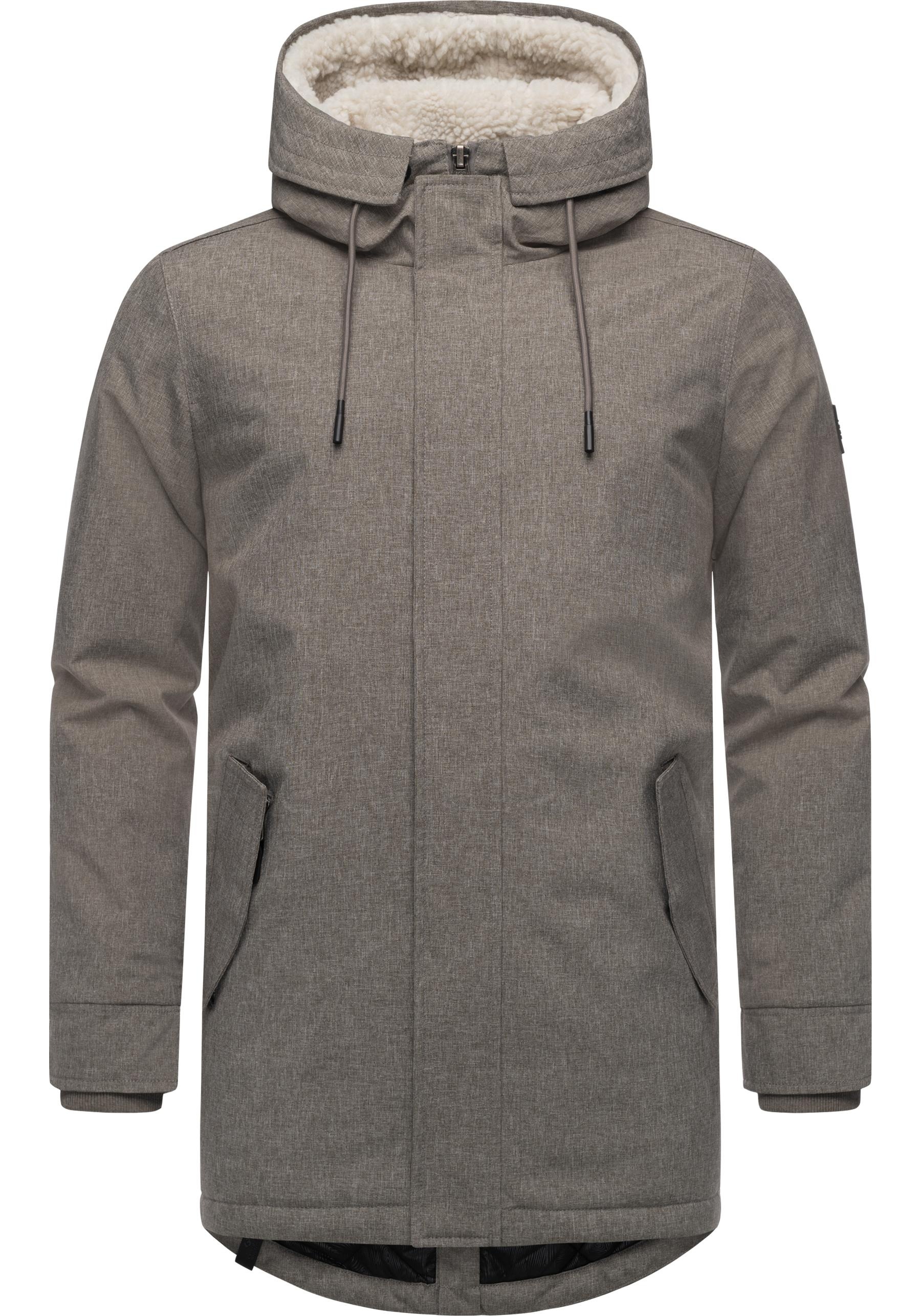 Ragwear Kurzmantel »Mr Smithem YOUMODO«, wasserdichte lange Herren Winterjacke mit Kapuze