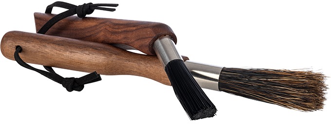 Buddys Reinigungsbürste "Buddy´s Bar - Barista Edition" 2 Stk. aus Holz Nylon gebogener Pinsel, gerader Pinsel, Barista Pinsel mit Haaren aus Nylon