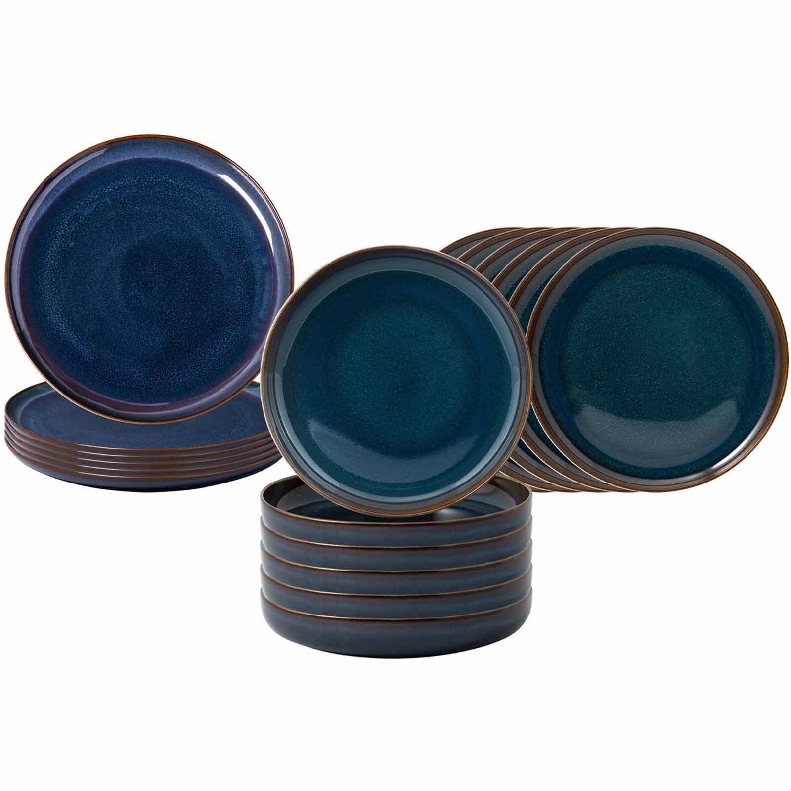 like. by Villeroy & Boch Geschirr-Set "Teller-Set Crafted 18er Set" Spülmaschinengeeignet, Mikrowellengeeignet