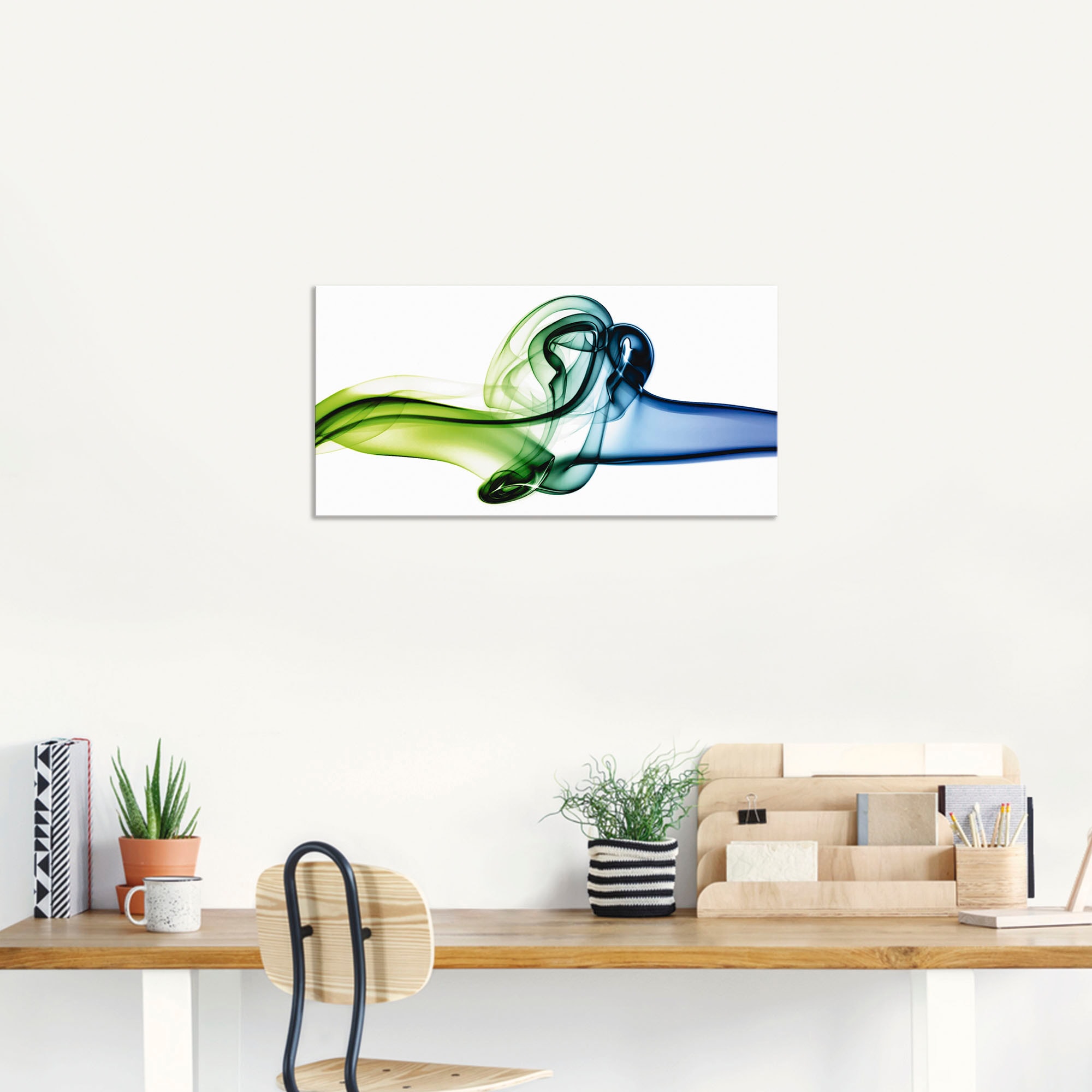 Artland Wandbild »Aufeinanderprallen von blau und grün«, Muster, (1 St.), als Alubild, Outdoorbild, Leinwandbild, Wandaufkleber, versch. Größen