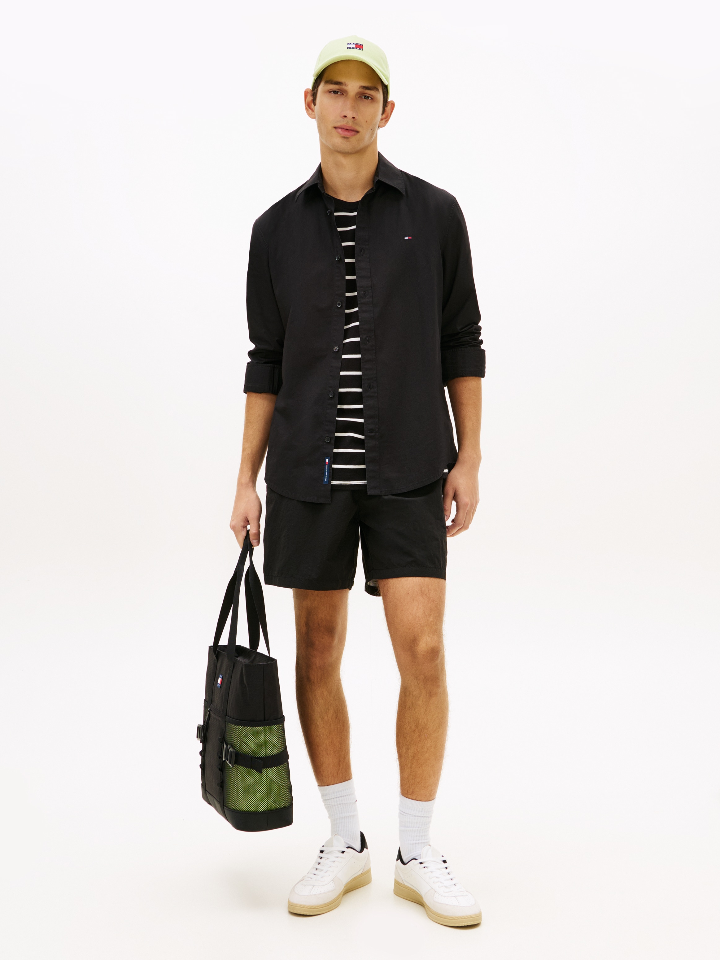Tommy Jeans Langarmhemd »TJM POPLIN« Regular fit, Kentkragen