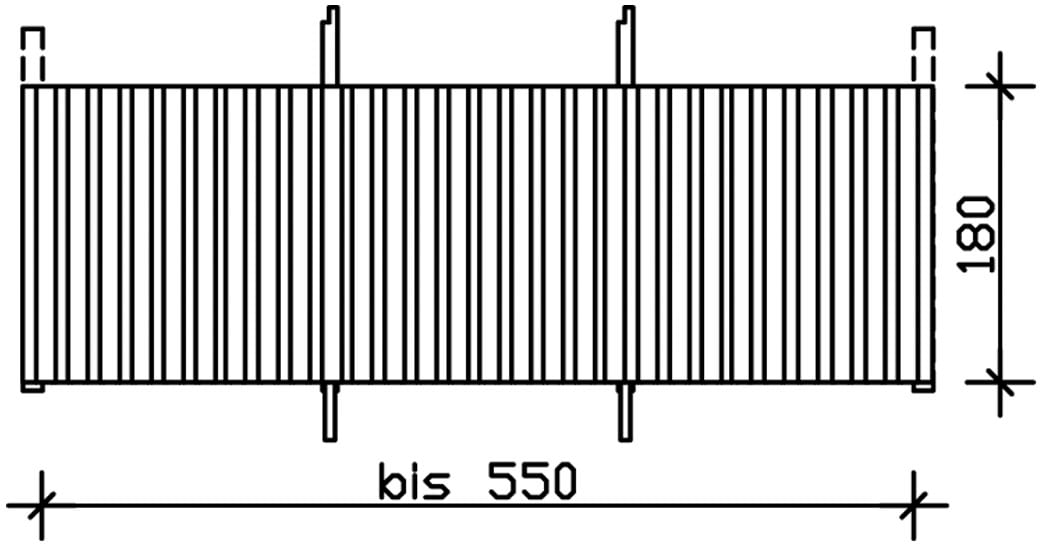 Skanholz Carport-Rückwand, aus Deckeschalung 20x120mm