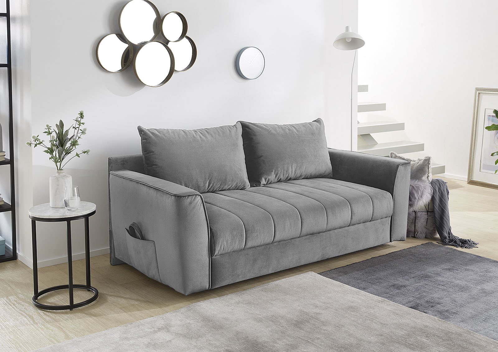 Jockenhöfer Gruppe Schlafsofa "Rick, B: 188 cm, Liegefl. 86x200 cm" mit Schlaffunktion, Bettkasten & seitl. Tasche
