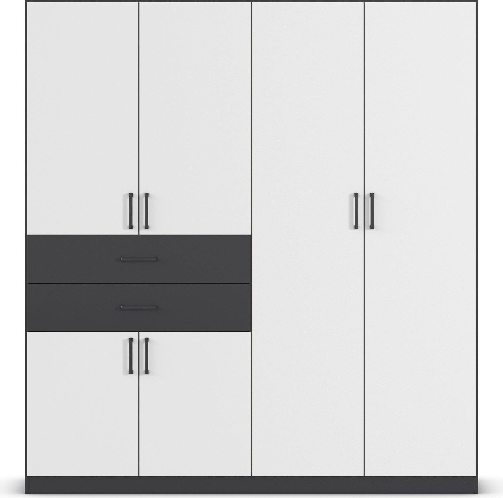 rauch Drehtürenschrank »Kleiderschrank Schrank Garderobe MAIKA mit Dekor-Front«, 2 Schubladen, in verschiedenen Breiten, Höhen, Farben, MADE IN GERMANY