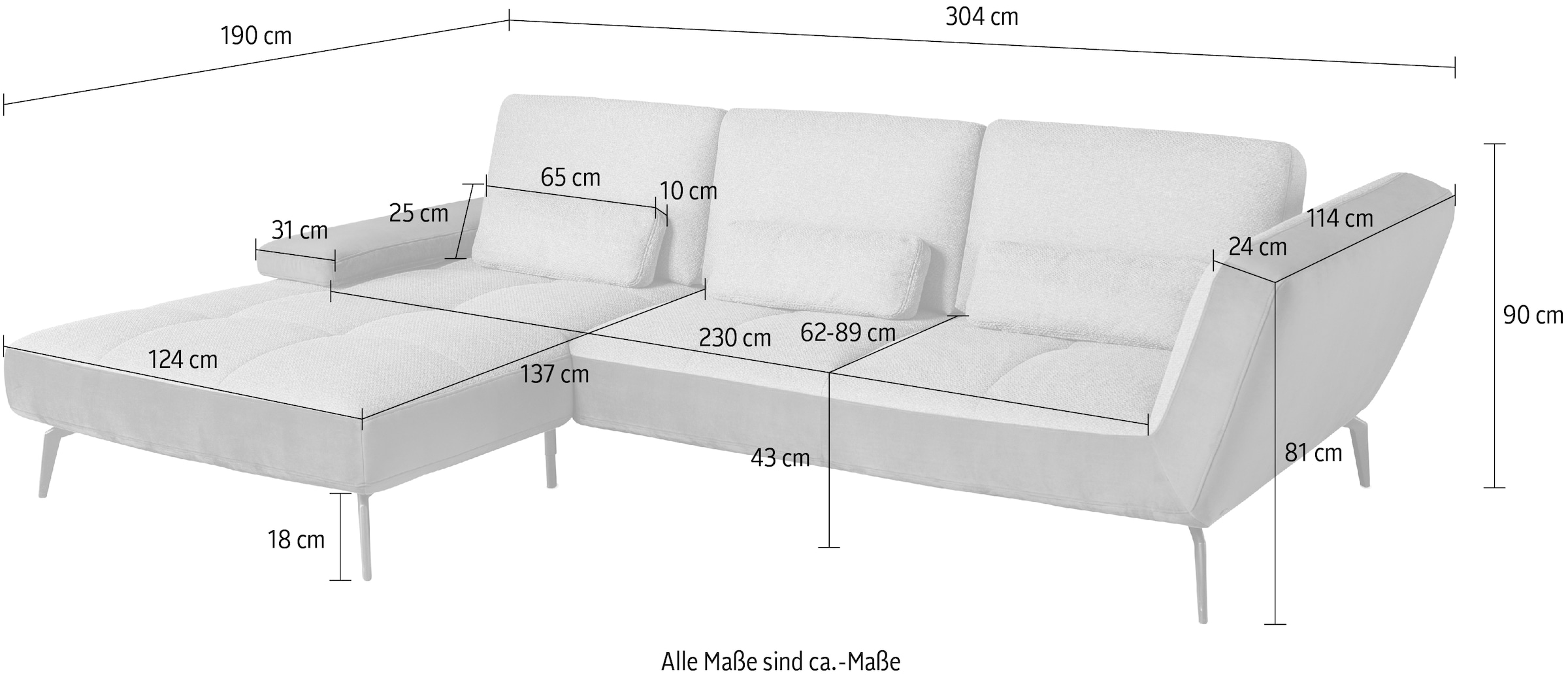 Musterring »SO | by set 4300«, Sitztiefenverstellung Ecksofa inklusive BAUR und bestellen Nierenkissen one