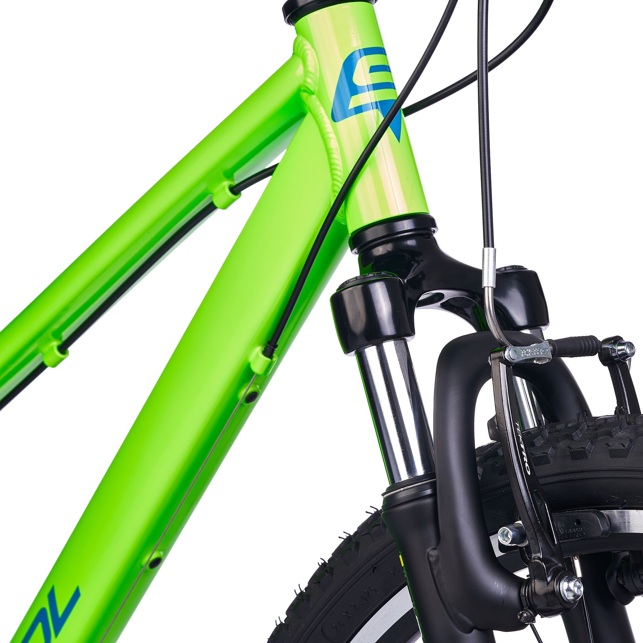 S’COOL Jugendfahrrad »S'COOL Xroc Pro 24-K7 Neon Green/Ocean« 7 Gang Shimano Kettenschaltung
