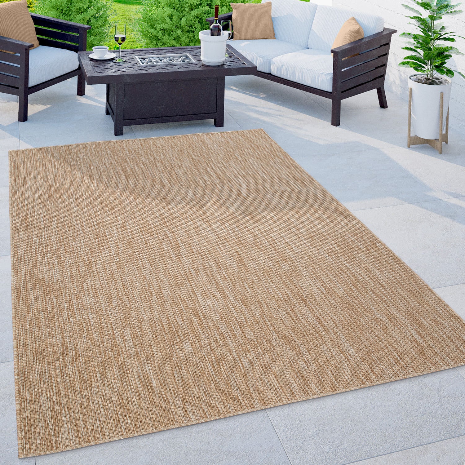 Paco Home Teppich »Sisala 270«, und Sisal rechteckig, Outdoor | gewebt, Bordüre, Optik, geeignet BAUR Flachgewebe, In- kaufen