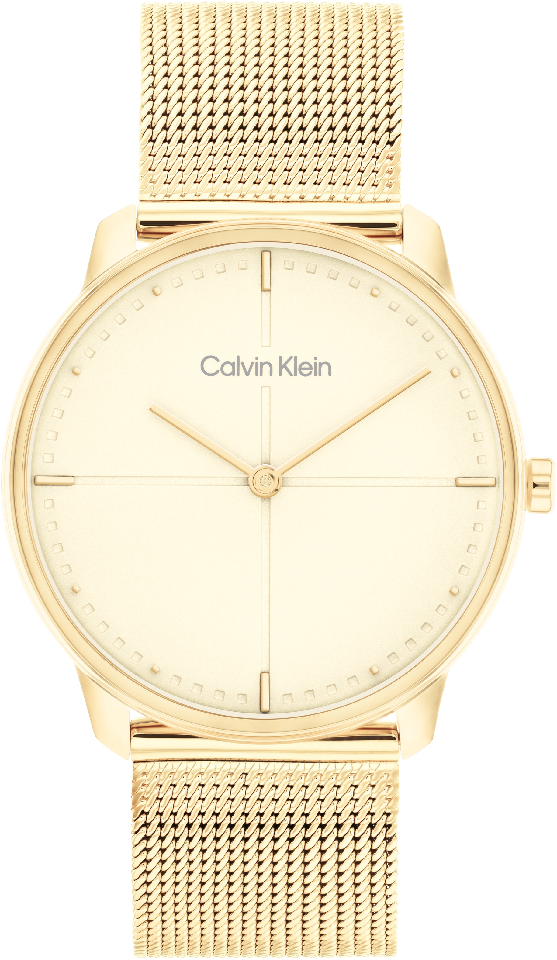 Calvin Klein Quarzuhr »ICONIC 35 mm, 25200159«, Armbanduhr, Damenuhr, Mineralglas, IP-Beschichtung