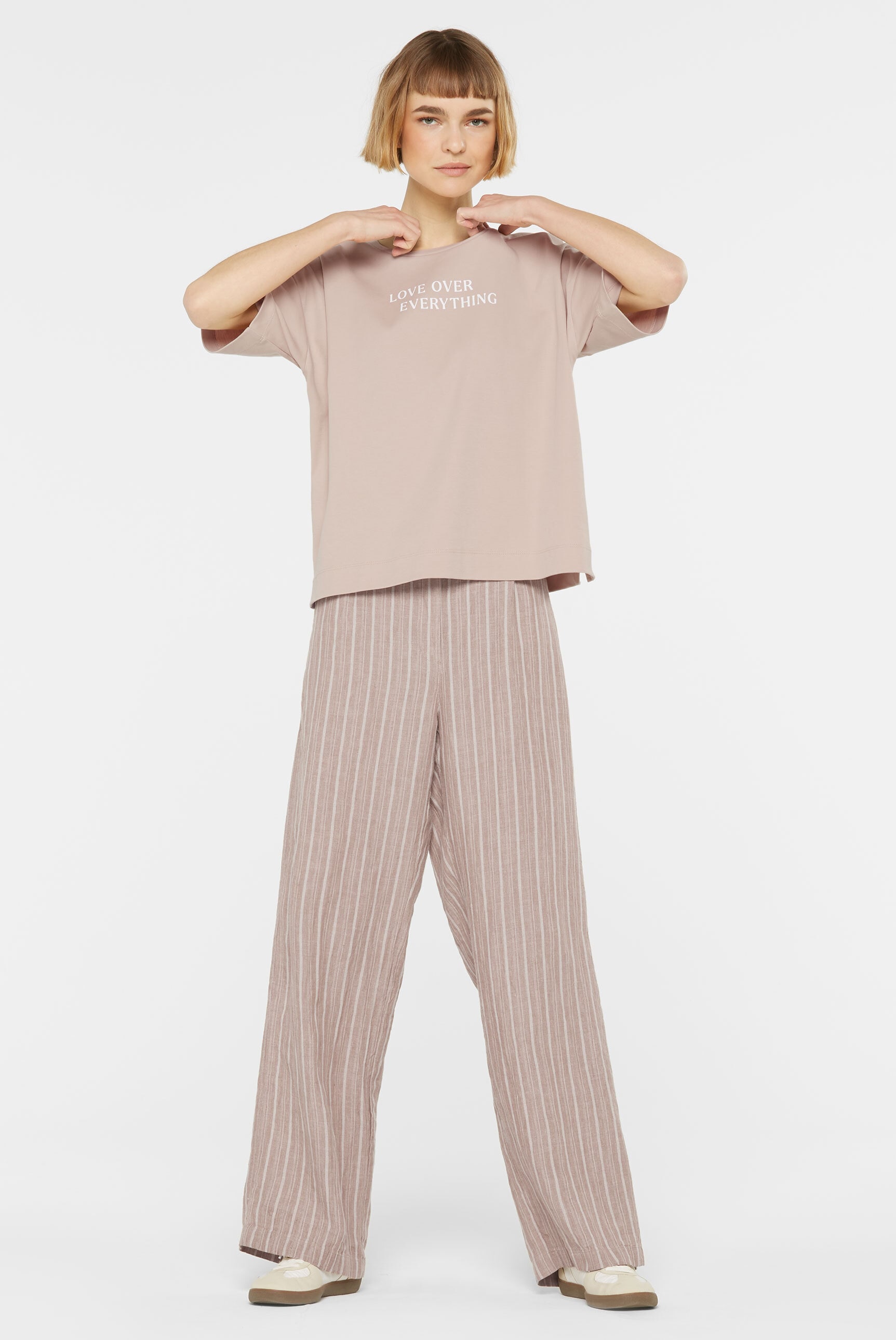 SENSES.THE LABEL Rundhalsshirt, aus Baumwolle