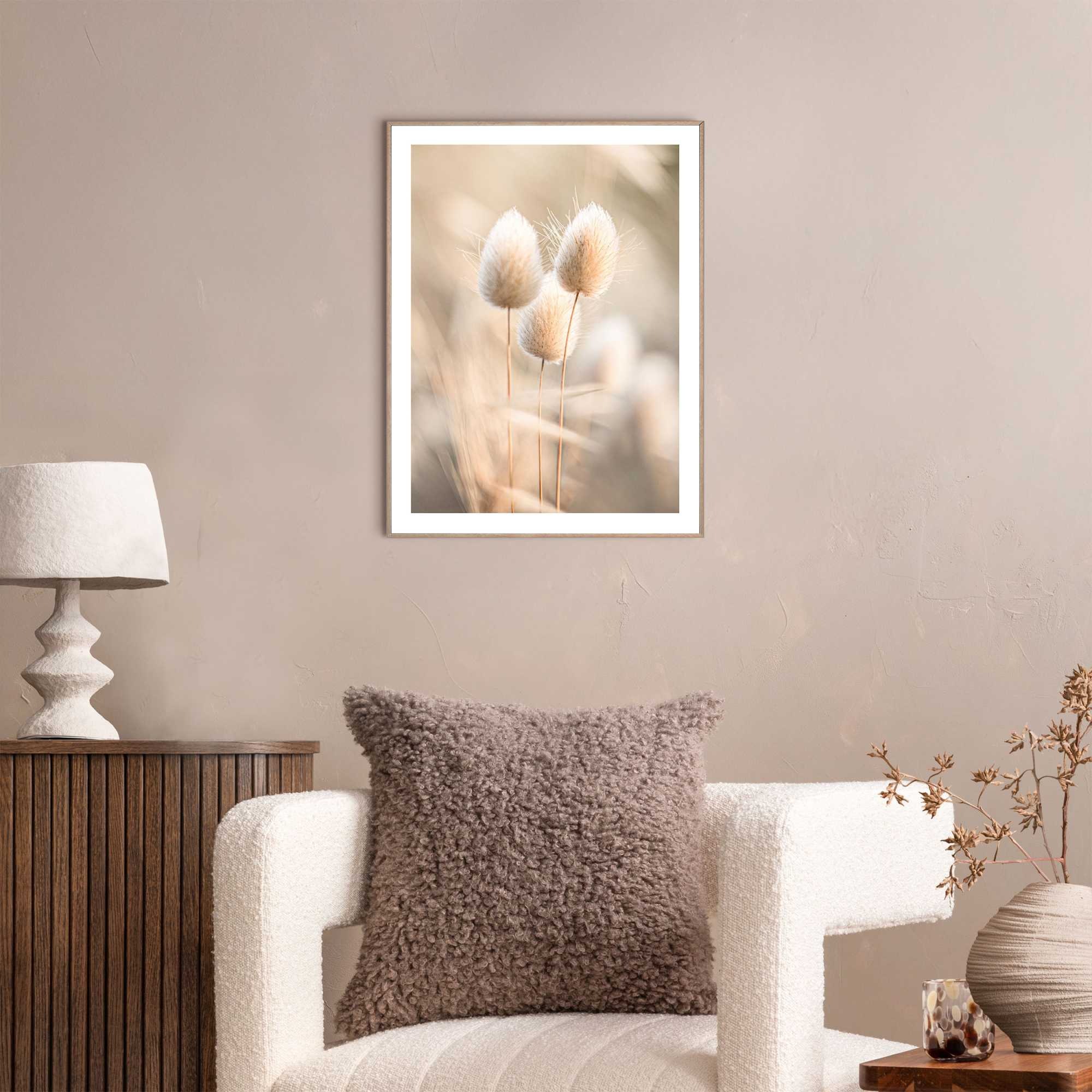 Reinders Poster "Plumes", Wohnzimmer - Grasfedern - Beige - MDF - Blumen un günstig online kaufen