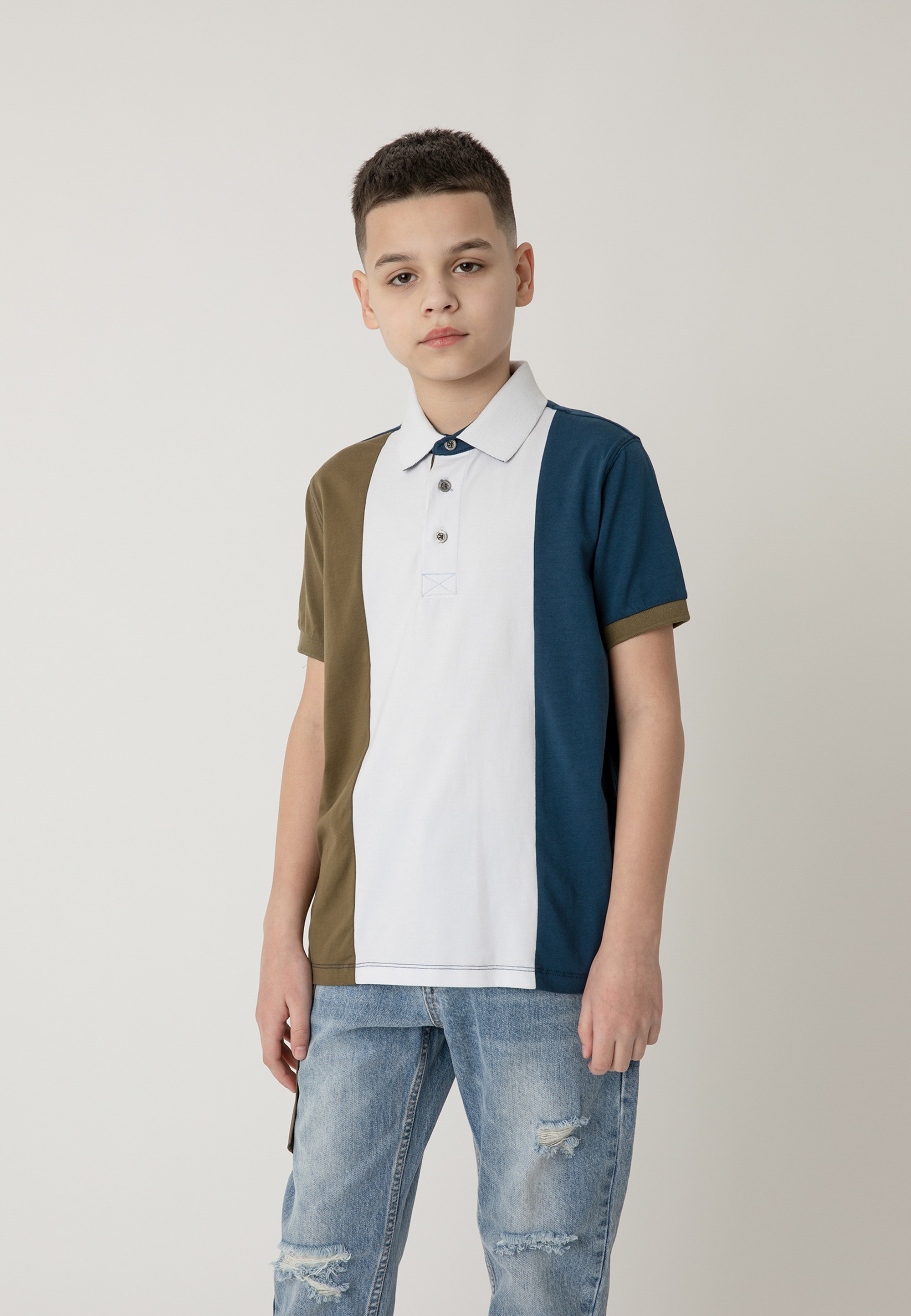 Gulliver Poloshirt, mit trendigem Color-Blocking-Print