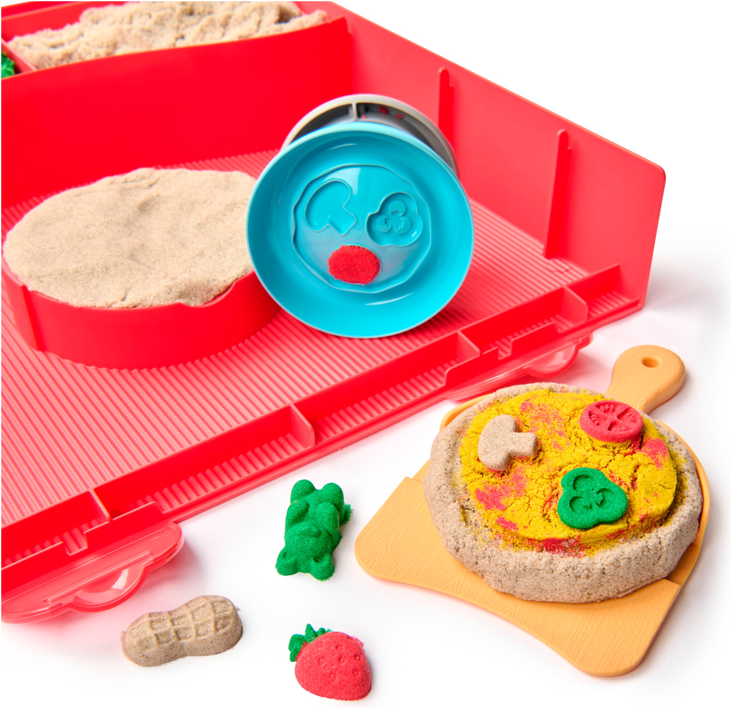 Spin Master Kreativset »Kinetic Sand Squish Pizza Set«