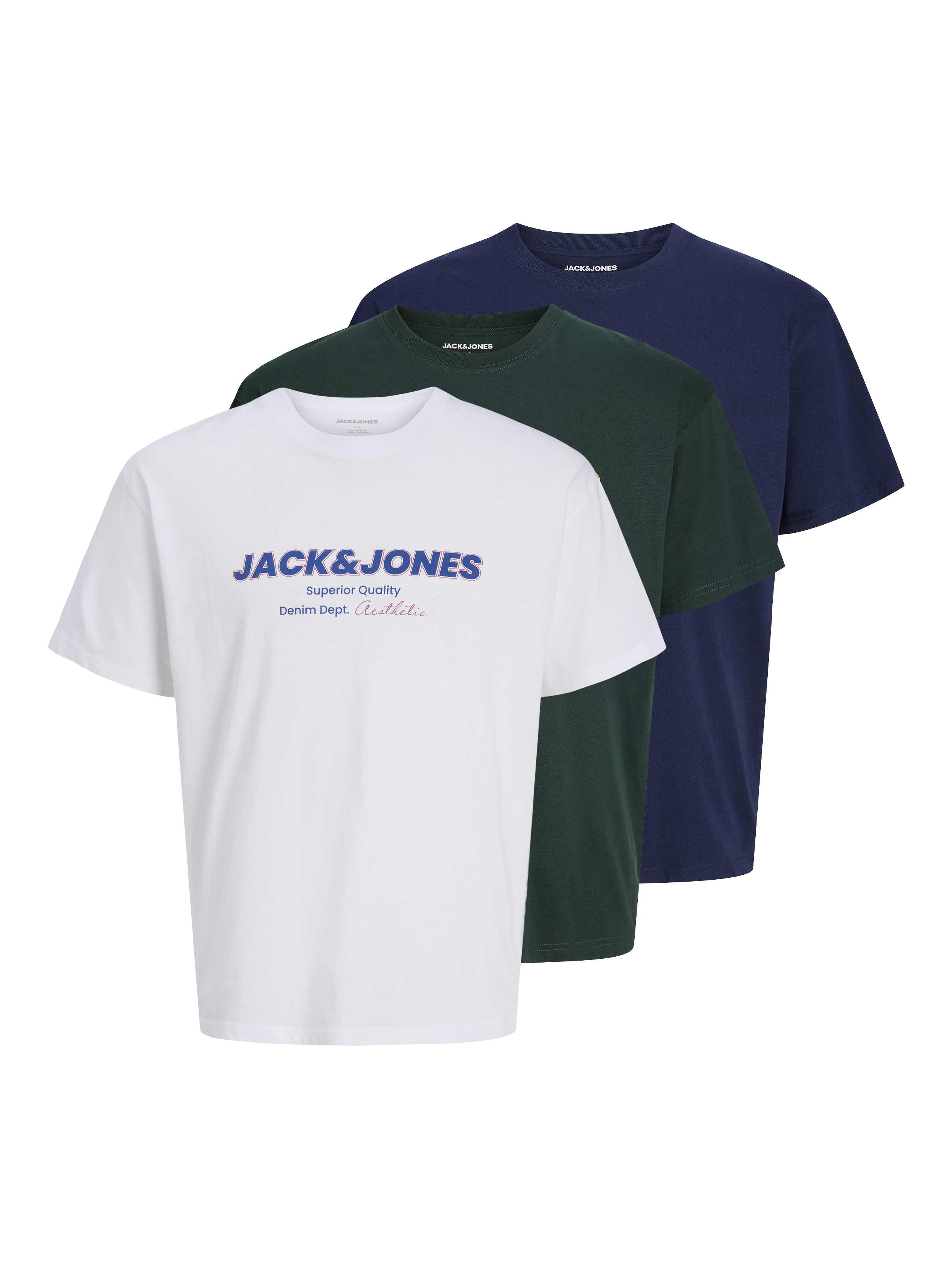 Jack & Jones "JJABBO TEE SS CREW NECK 3PK MP" Packung, 3 Baumwolle, regular fit