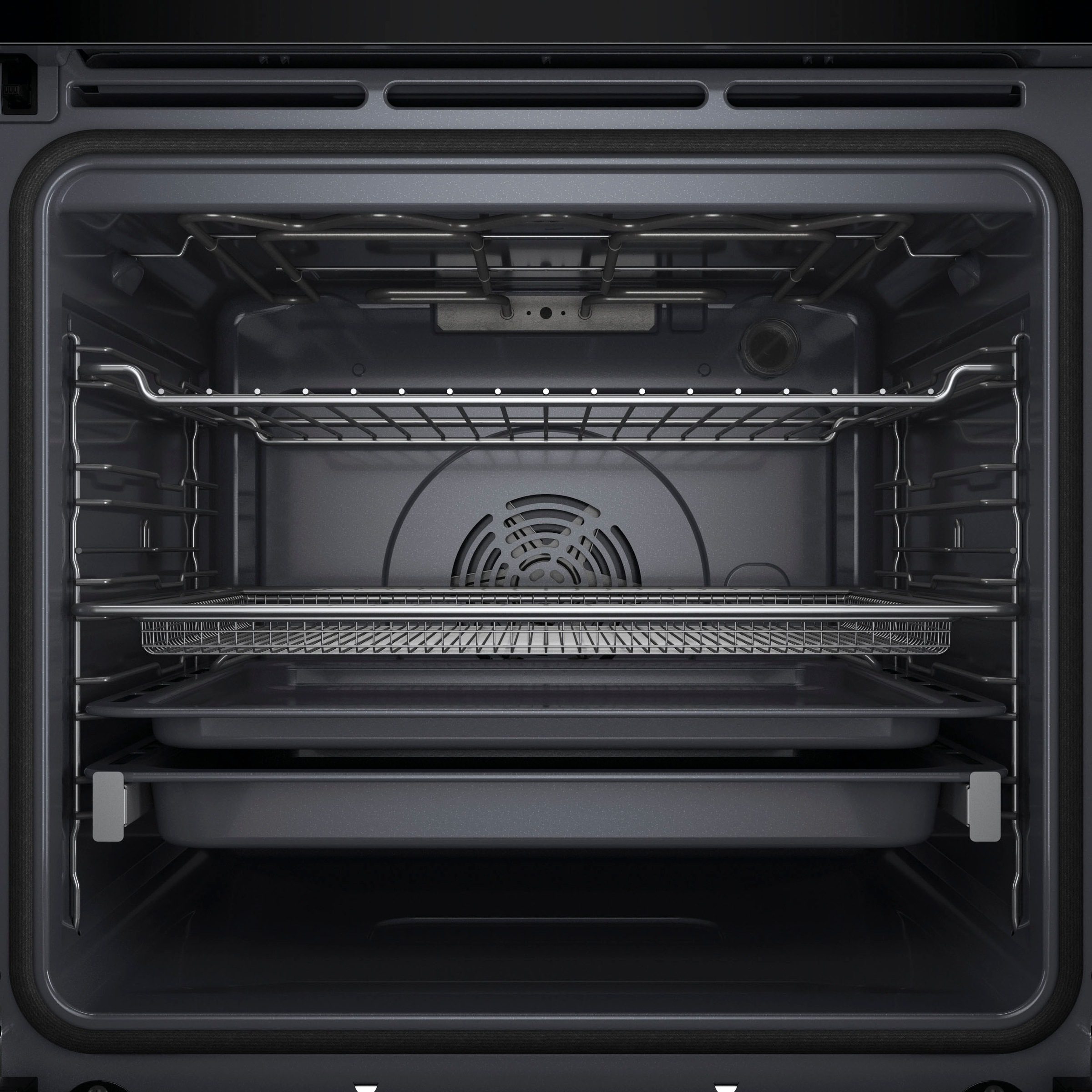 BAUKNECHT Pyrolyse Backofen  »BBI4S8PM1SK«, mit 1-fach-Teleskopauszug, Pyrolyse-Selbstreinigung, AirFry-Funktion, Pizzafunktion, 1-fach-Teleskopauszug, Gentle Steam