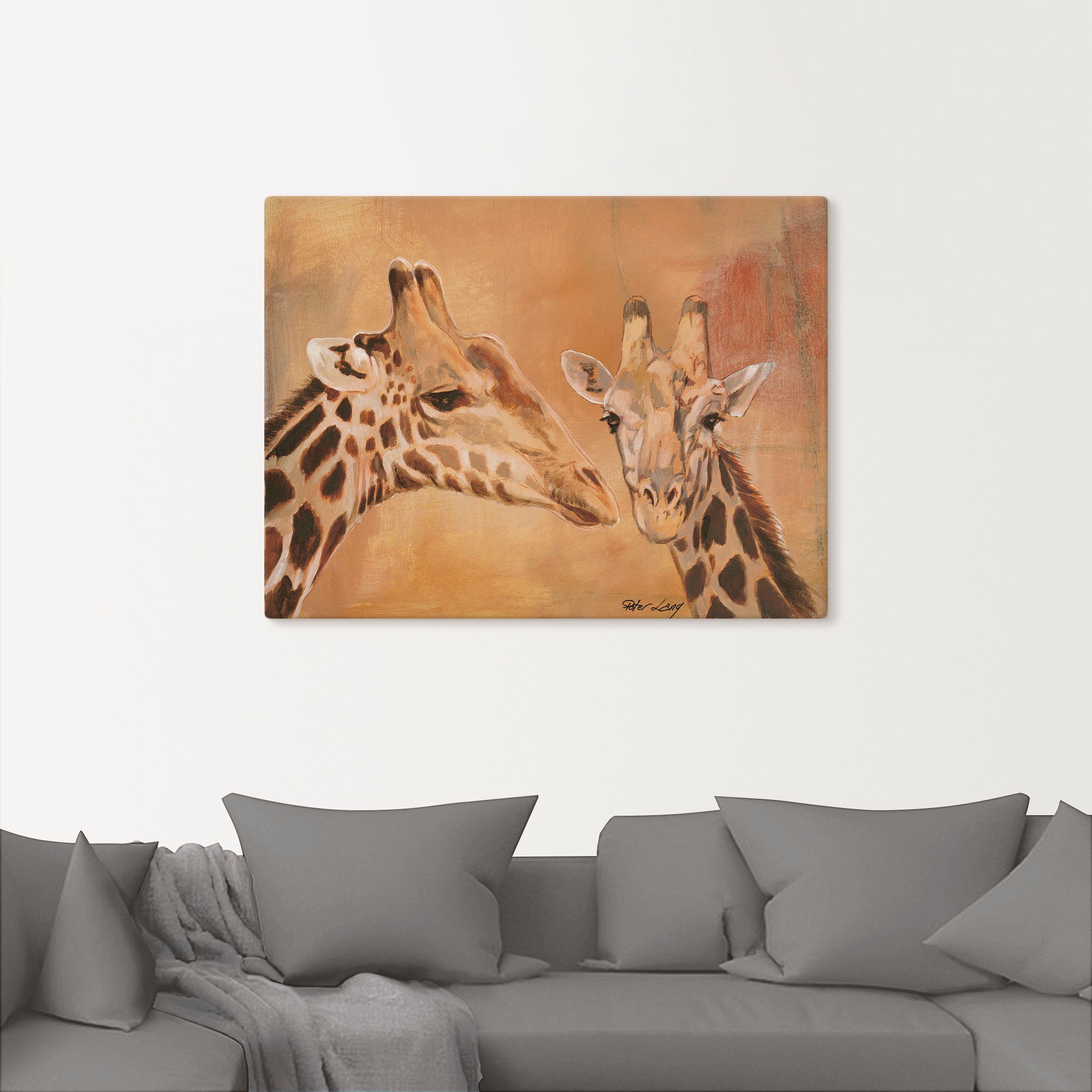 Artland Wandbild »Giraffen«, Wildtiere, (1 St.), als Alubild, Outdoorbild, Leinwandbild, Poster in verschied. Größen