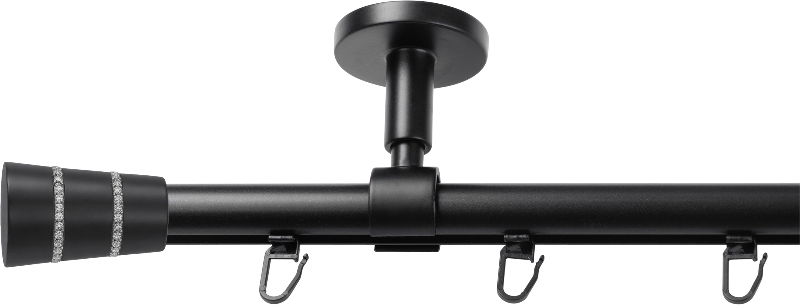 SN DECO GROUP Gardinenstange "Gardinenstange Innenlauf Rennes Ø 19 mm, 1-läufig, Fixmaß, verschraubt" Ø 19 mm Fixmaß;kürzbar