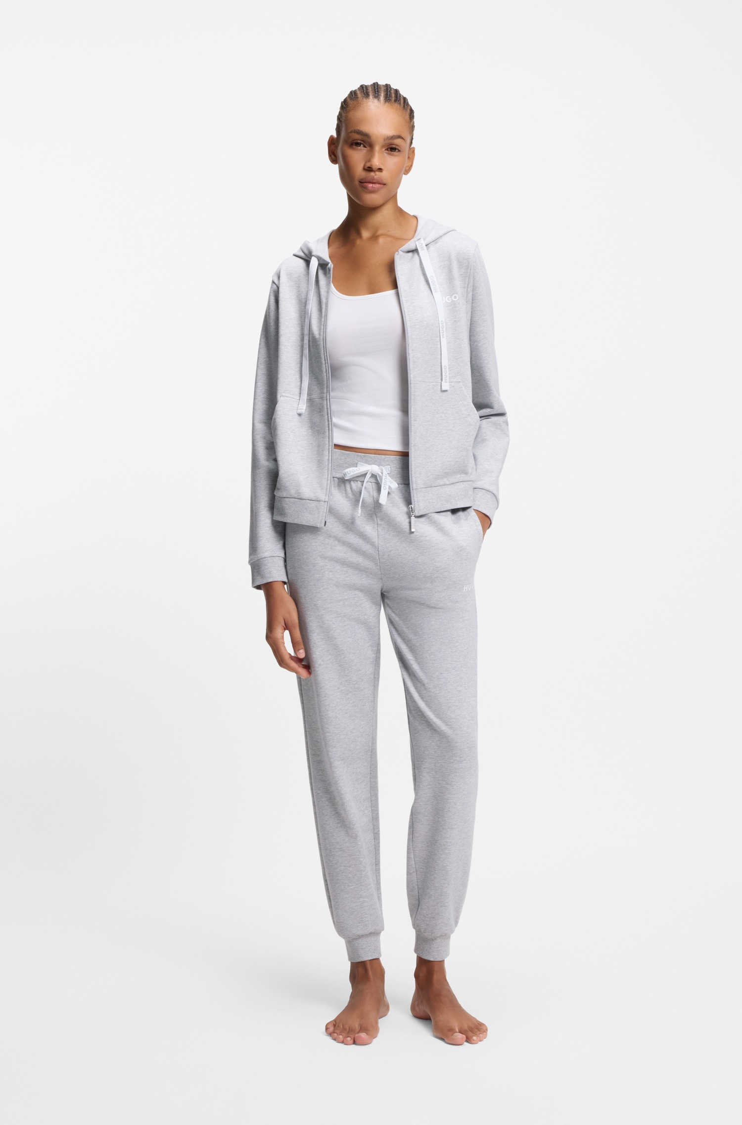 Thumbnail - HUGO Underwear Jogginghose elastischer Bund mit Tunnelzug, gerade Passform, Eingrifftaschen