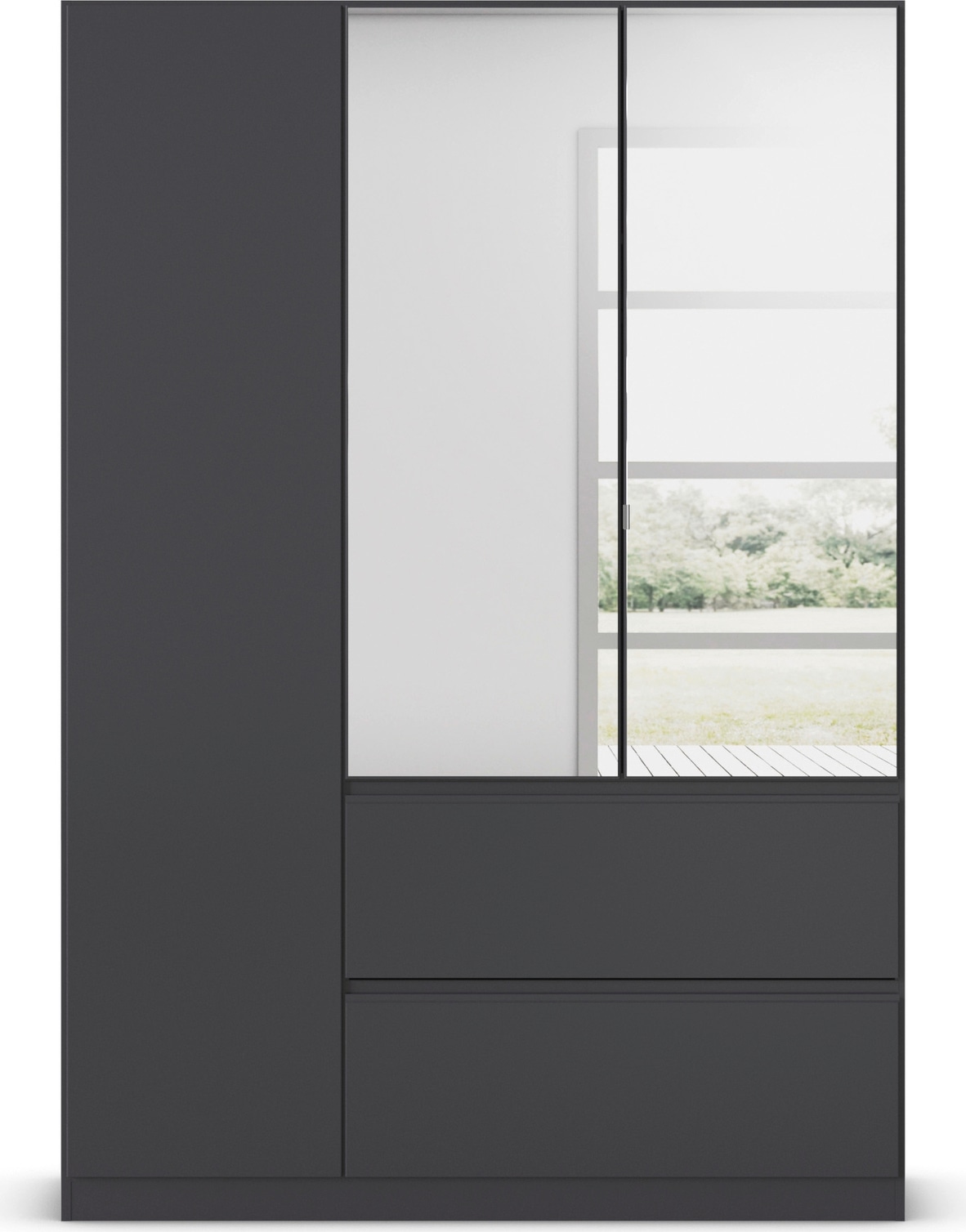 rauch Drehtürenschrank »Kleiderschrank Schrank Garderobe Wäscheschrank COSTA in 3 Breiten«, mit Spiegel, grifflose Front und Push-to-Open Funktion MADE IN GERMANY
