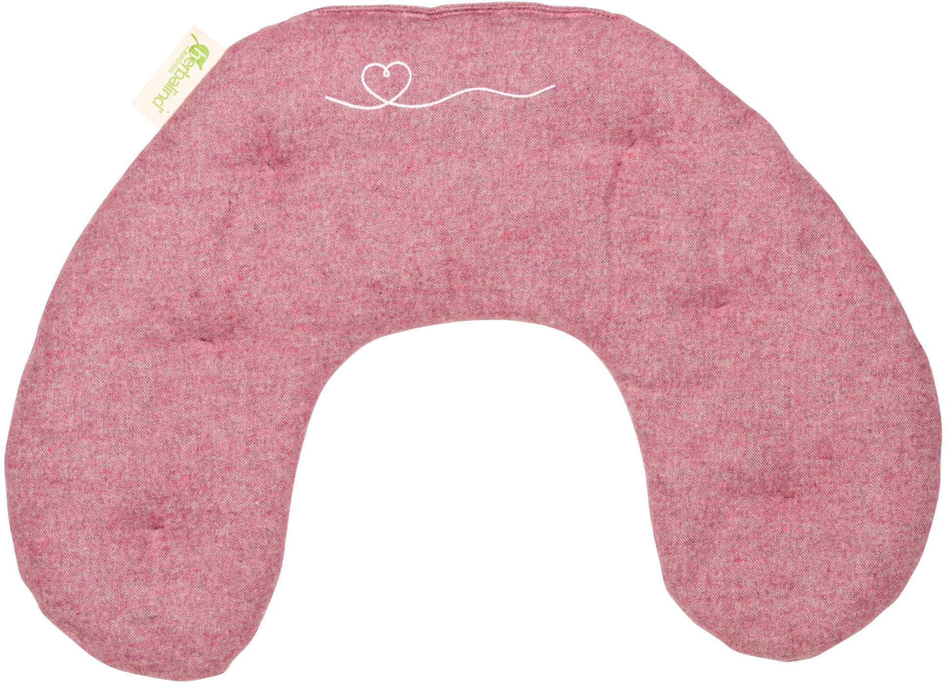 Nackenhörnchen HERBALIND, B:30cm H:2cm L:40cm, rosa, Bezug: 100% Baumwolle, Funktionskissen, "4065", 30x40 cm Füllung Getreidemischung mit Lavendel