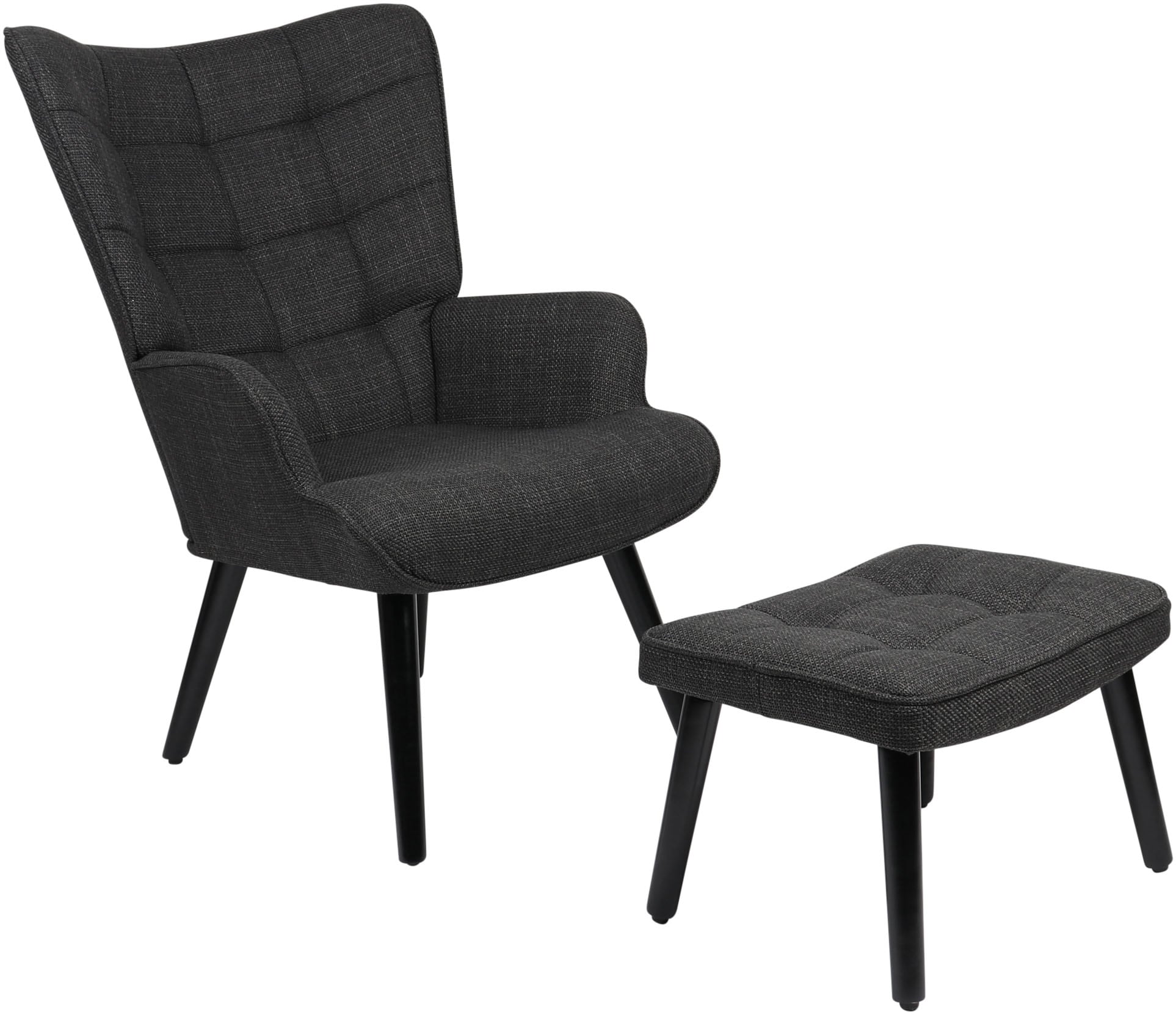 HELA Loungesessel "PAROS" Set, Sessel mit Hocker, 2 tlg. Sessel mit Hocker; günstig online kaufen