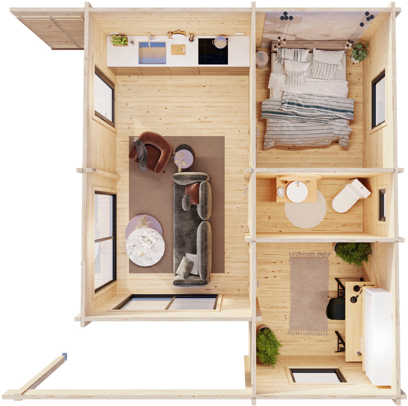 Palmako Gartenhaus »Cecilia« naturbelassen