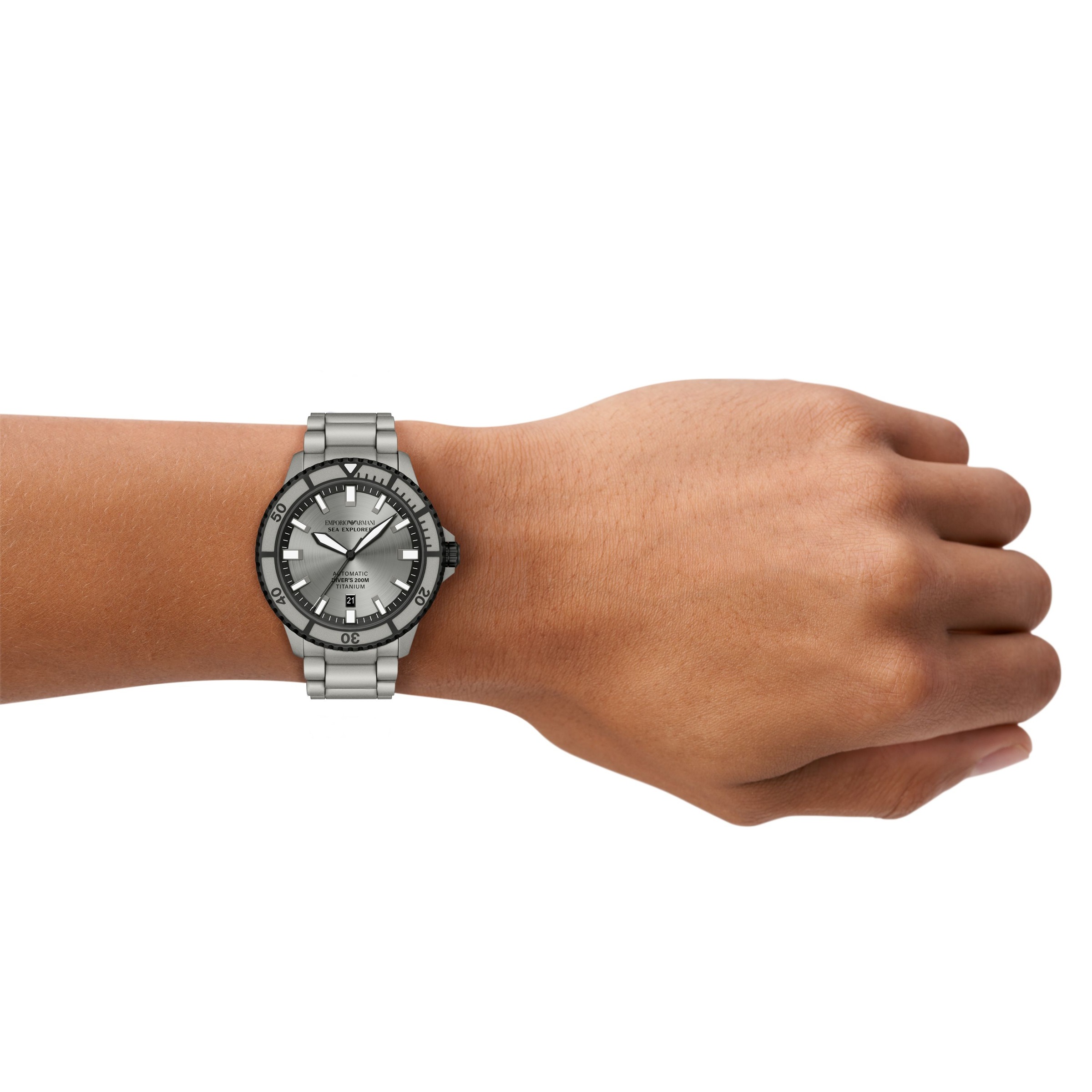 Emporio Armani Automatikuhr »SEA EXPLORER« Armbanduhr, Mechanische Uhr, analog, Tag
