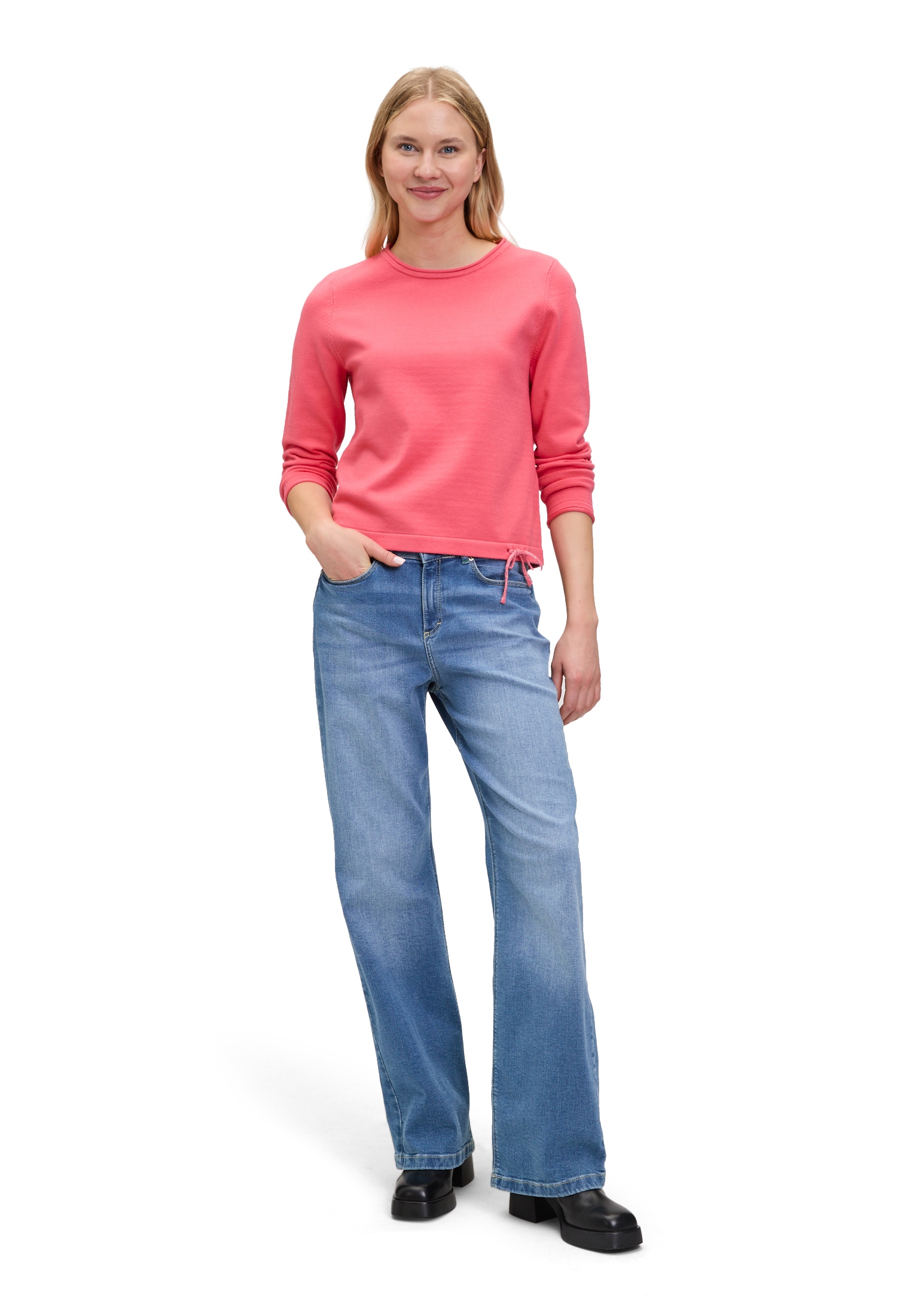 Cartoon Strickpullover »Cartoon Damen Strickpullover mit Rundhalsausschnitt«, (1 tlg.)